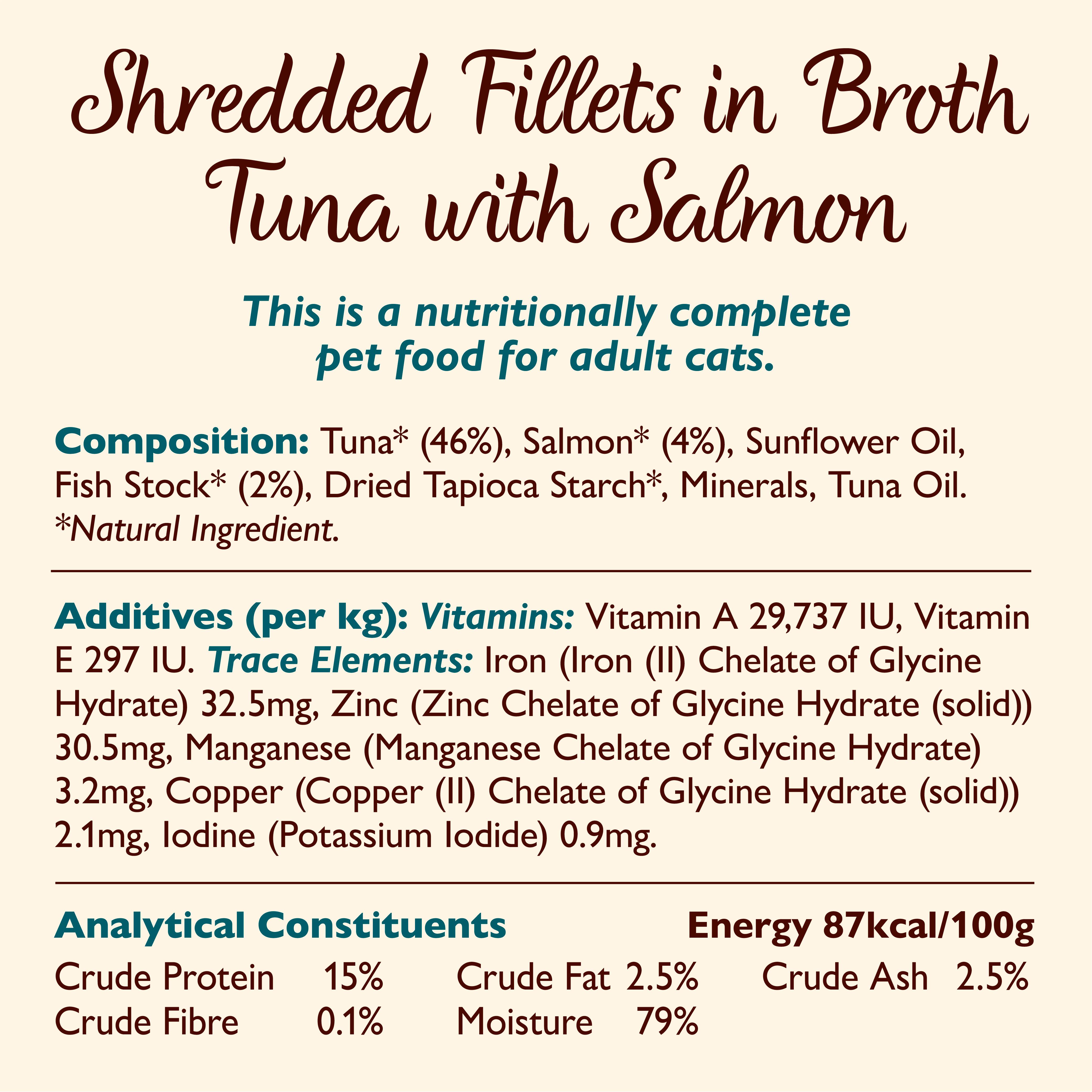 Lily's Kitchen Tuna & Salmon Shredded Fillets Wet Cat Food 70g thumbnail 4