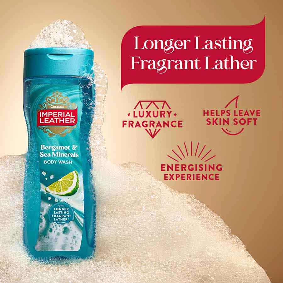Imperial Leather 480ml Bergamot & Sea Minerals Body Wash thumbnail 3