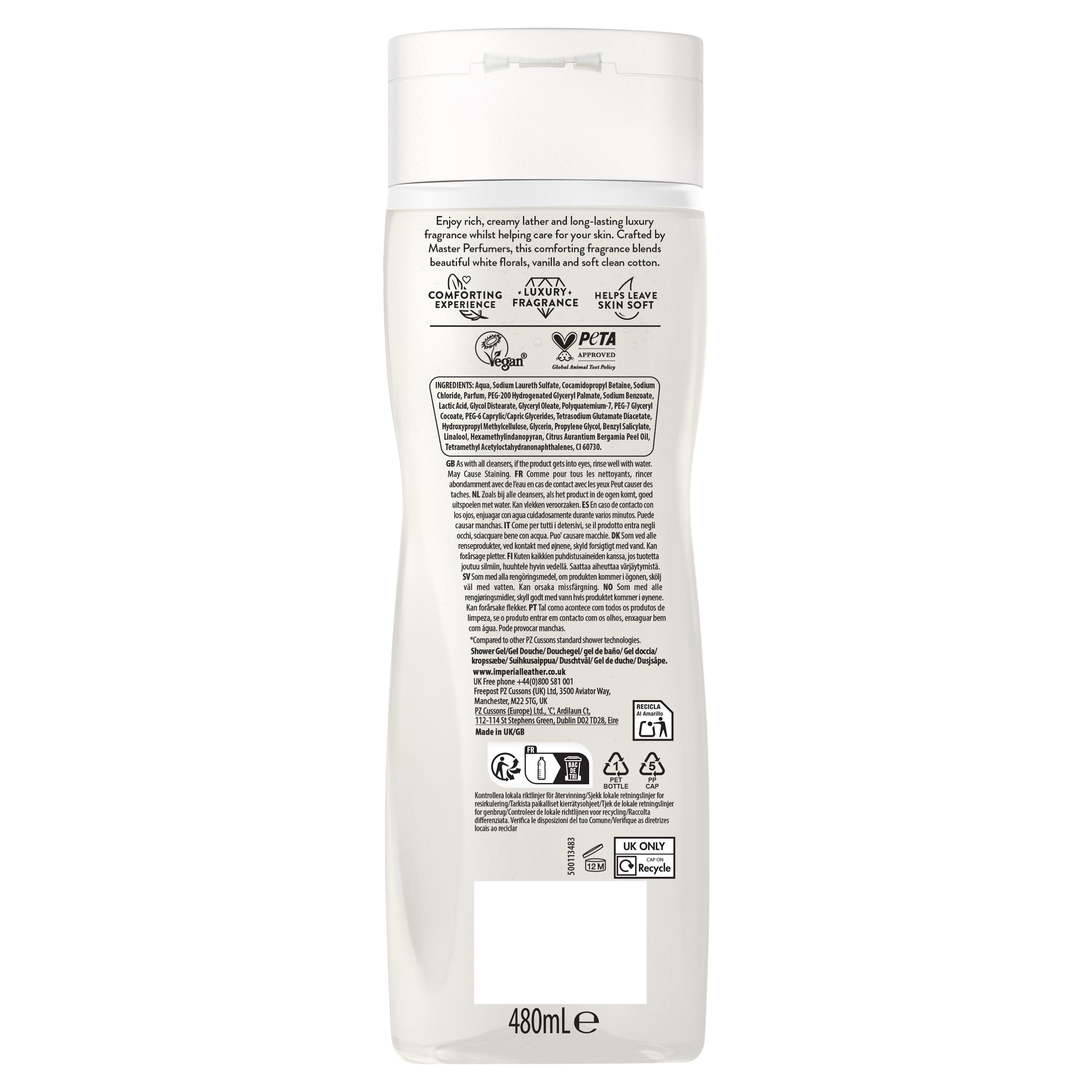 Imperial Leather 480ml Cotton Flower & Vanilla Orchid Body Wash thumbnail 2
