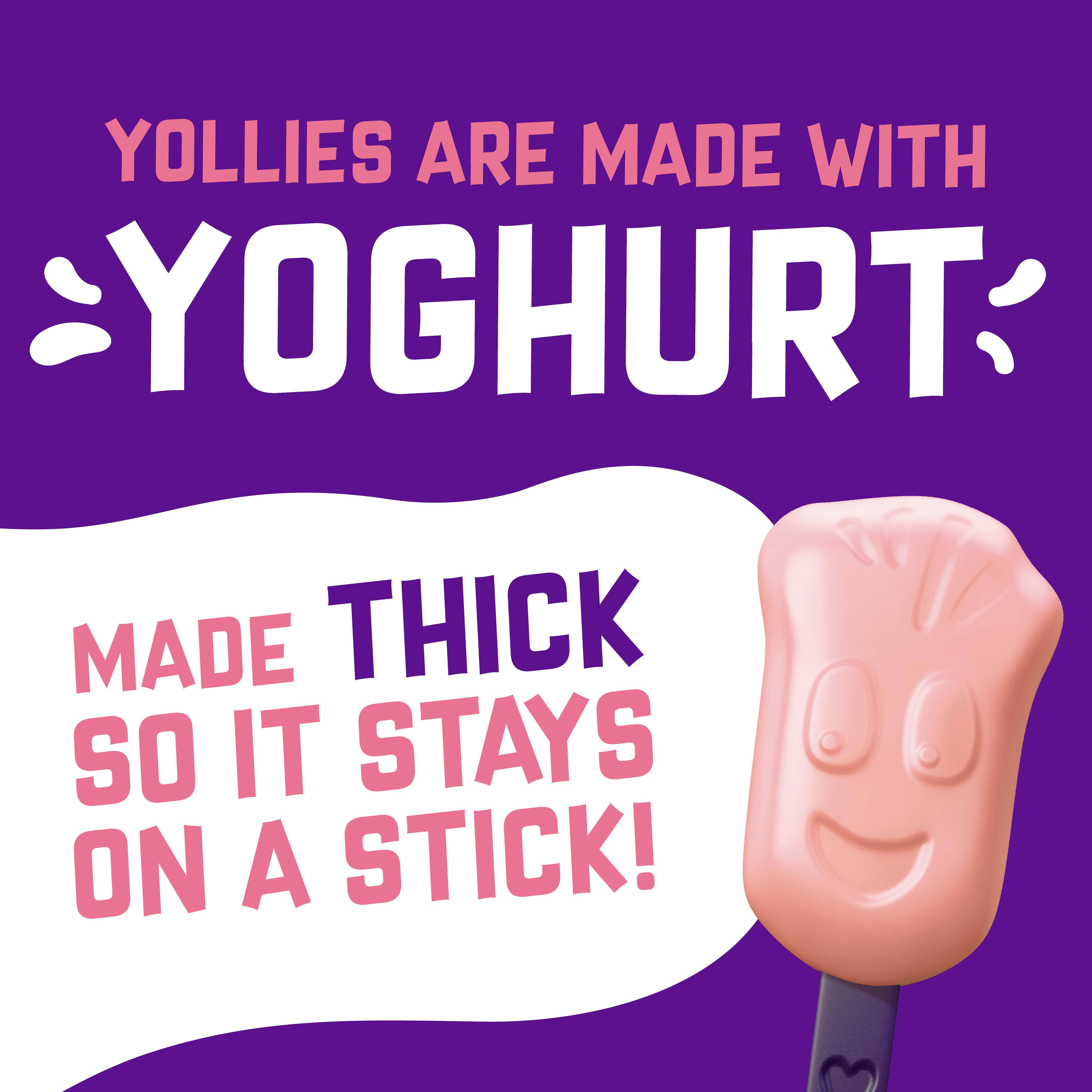Strings & Things Yollies Yogurt Lollies Strawberry Flavour 4x25g thumbnail 3