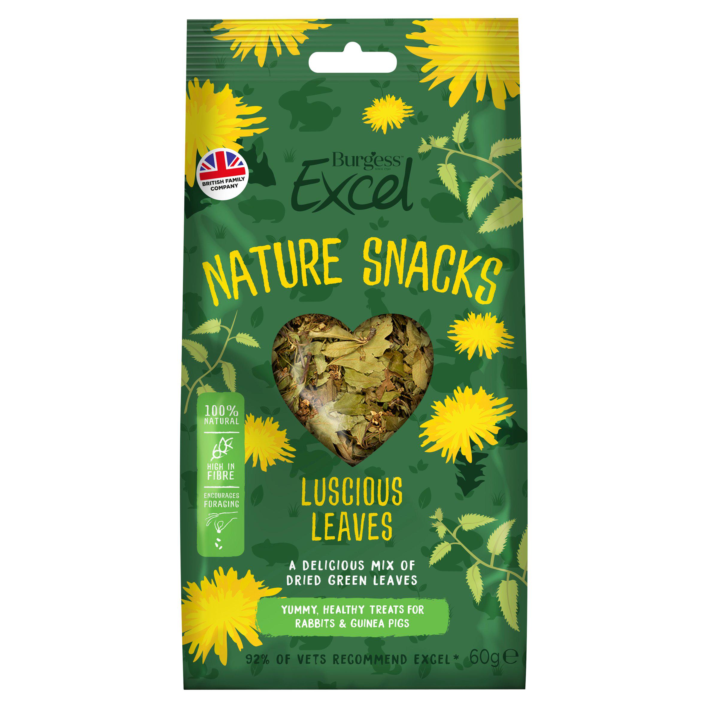 Burgess Excel Nature Snacks Luscious Leaves 60g