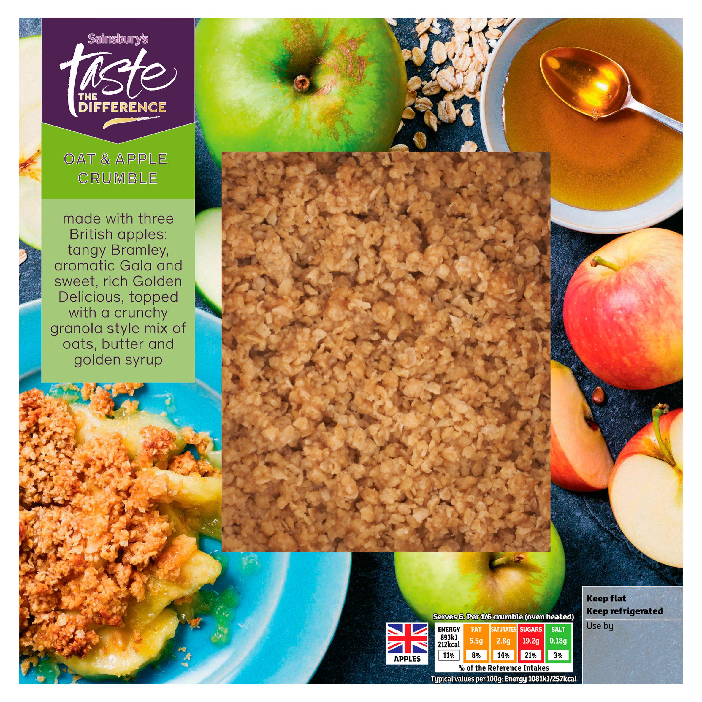 Sainsbury's Oat & Apple Crumble, Taste the Difference 500g
