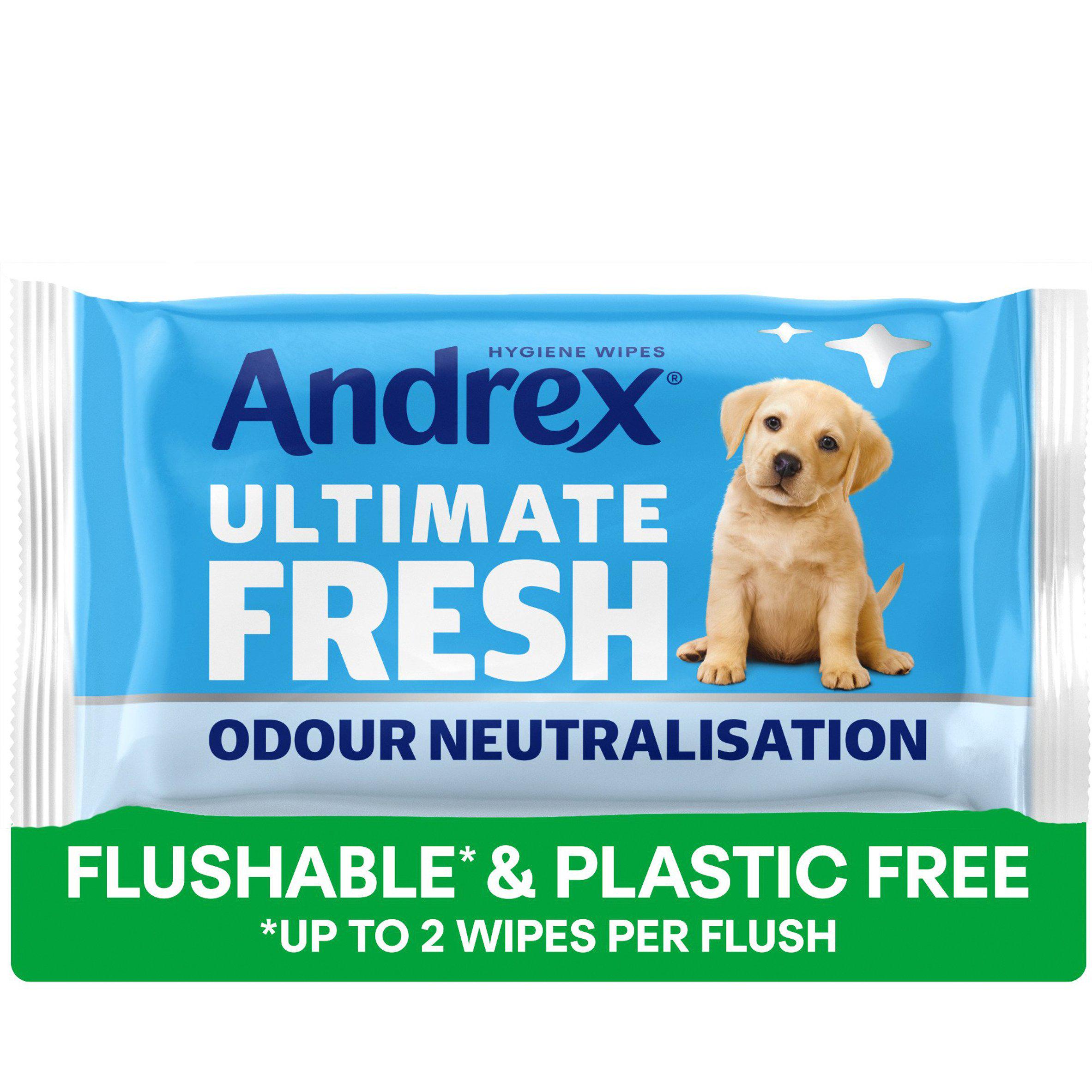Andrex Ultimate Fresh Flushable Odour Control Moist Toilet Tissue Wipes Single Pack x36