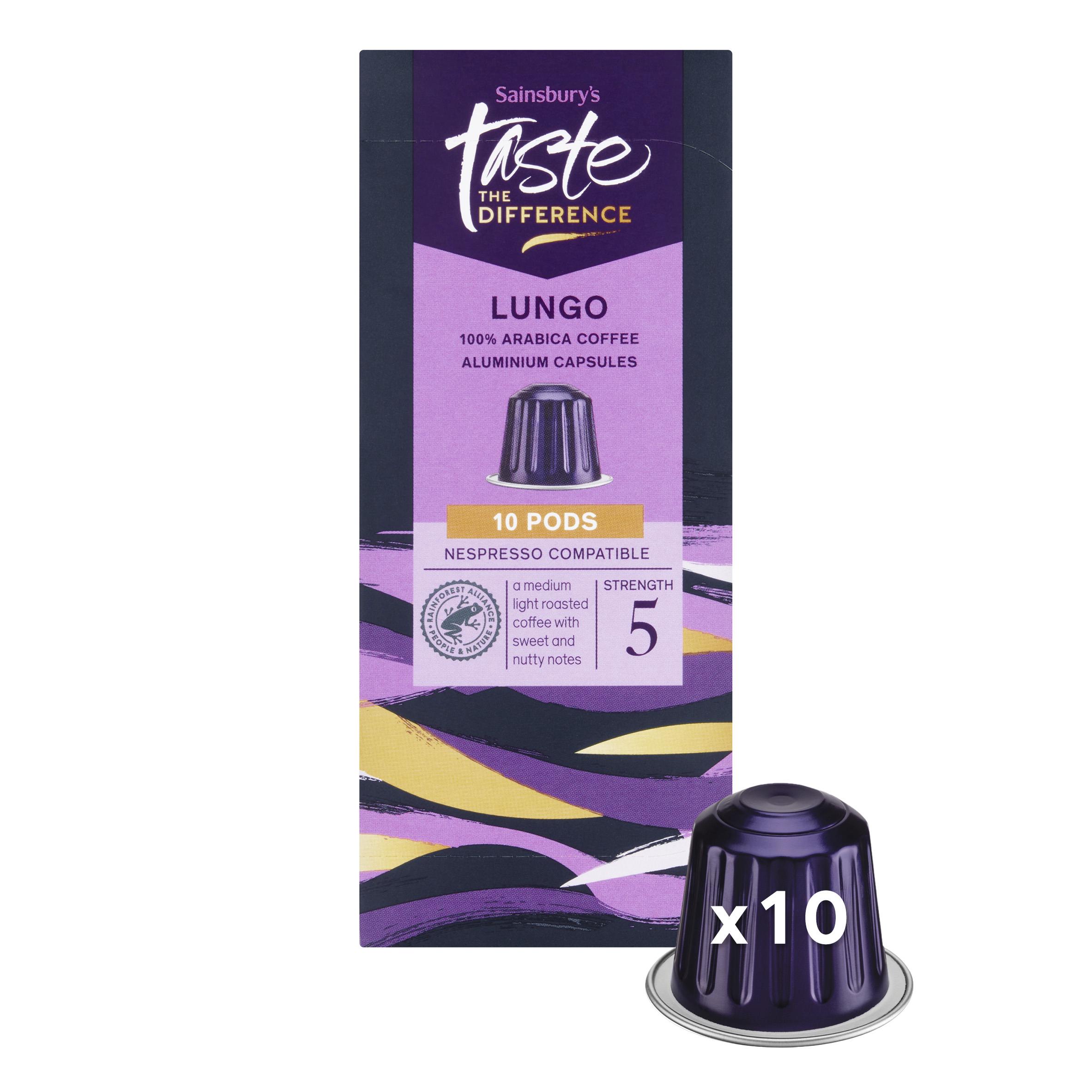 Sainsbury's Lungo Pods, Taste the Difference x10 52g thumbnail 2