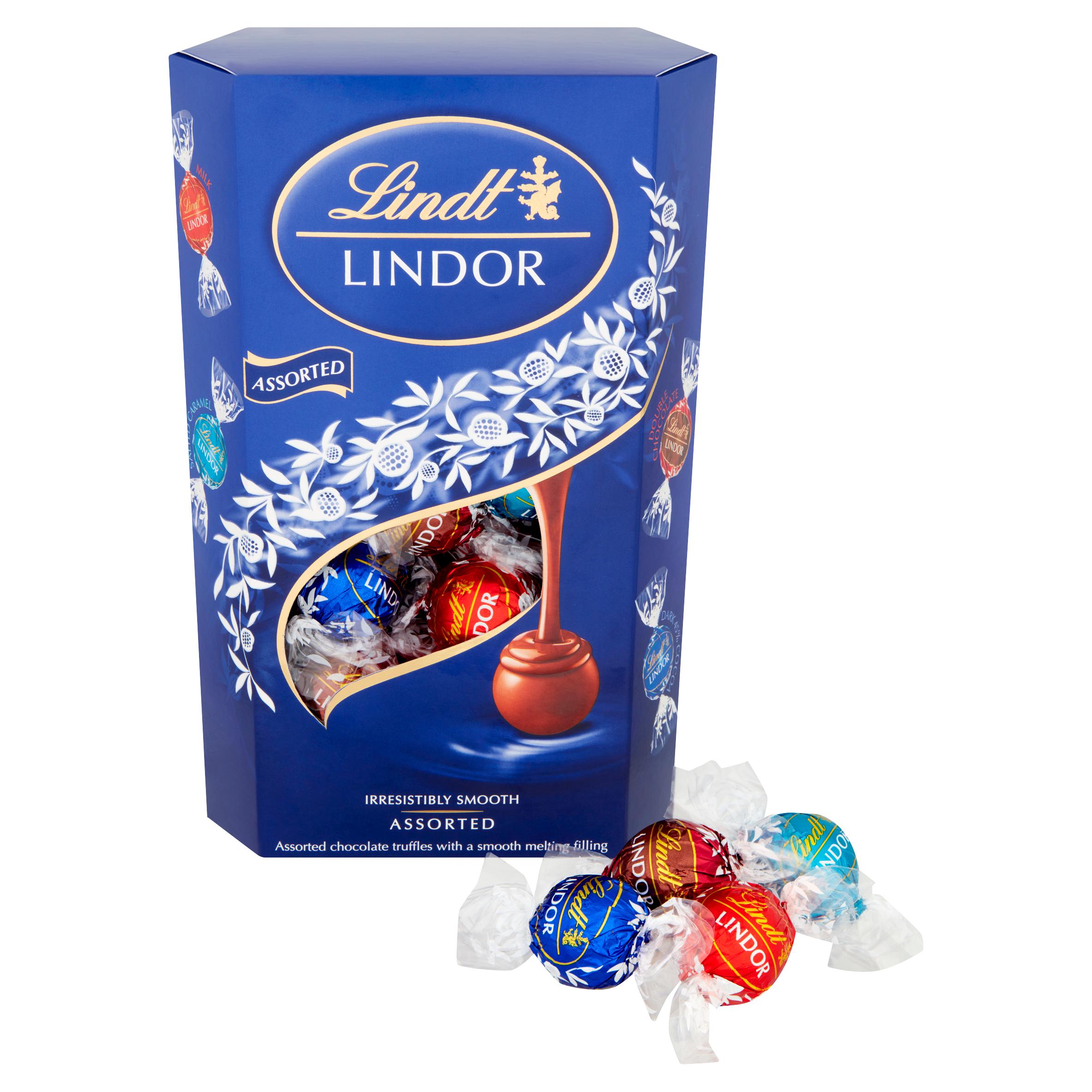 Lindt Lindor Blue Assorted Milk Chocolate Truffles Box 337g thumbnail 2