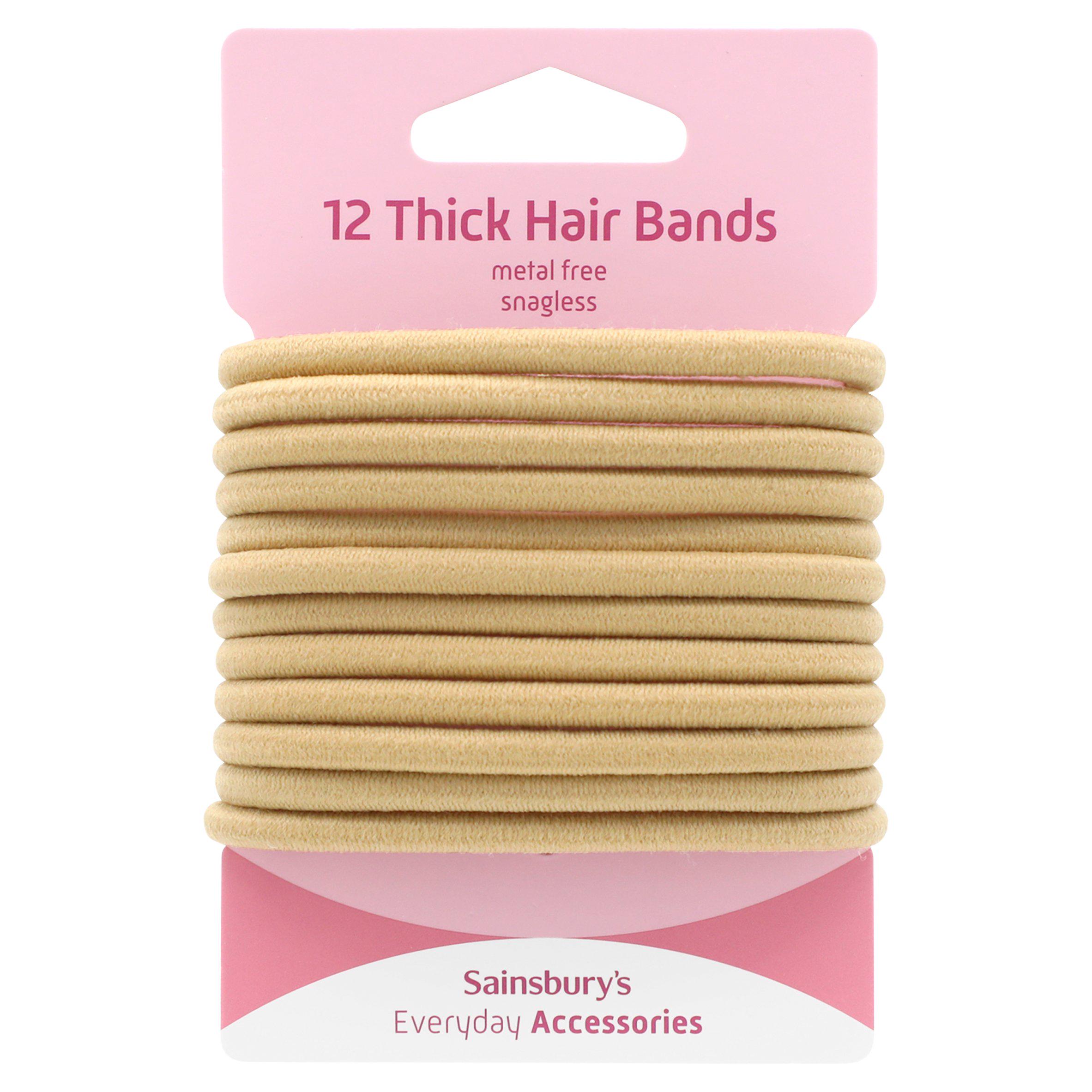 Sainsbury's Accessories Thick Blonde Hair Bands x12