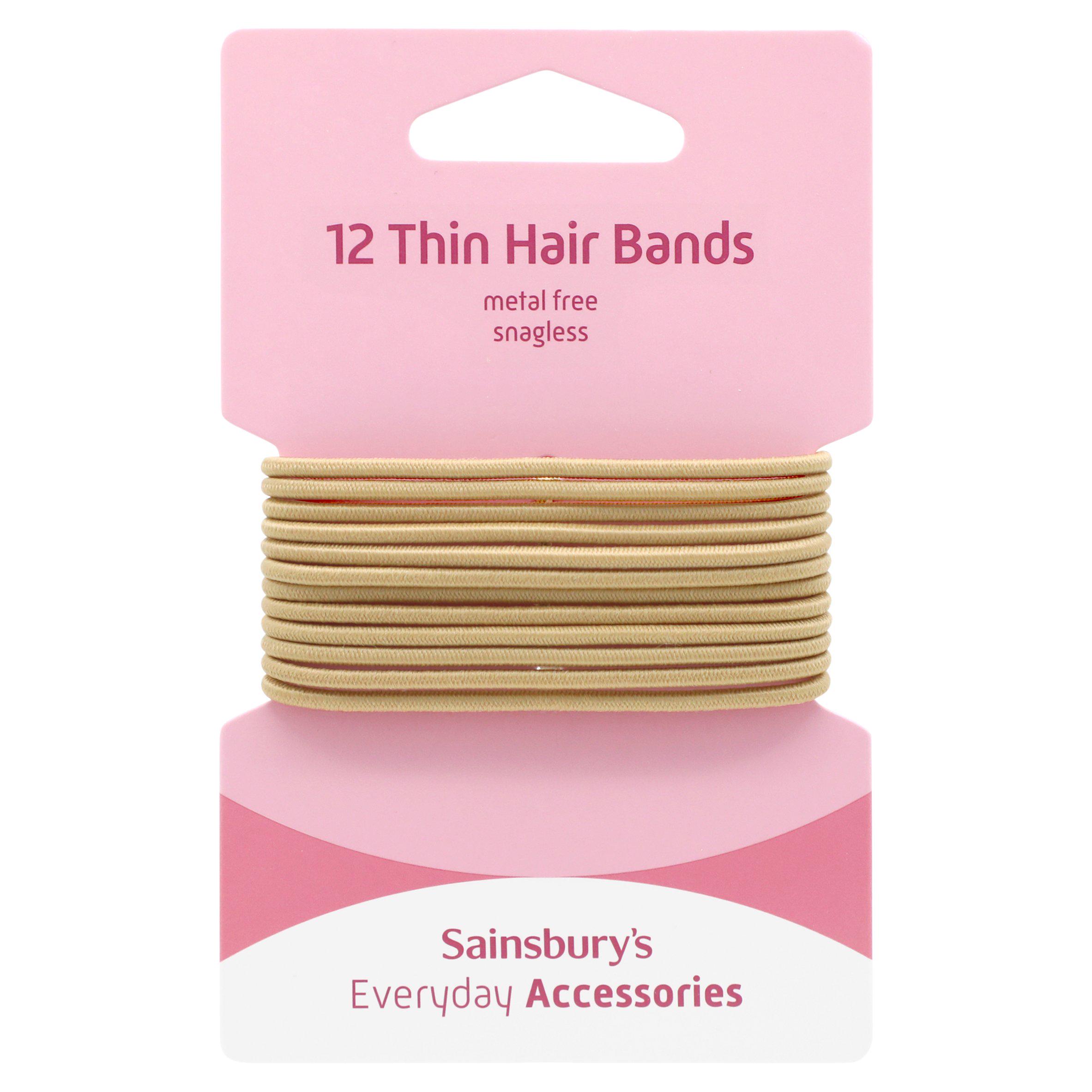Sainsbury's Accessories Thin Blonde Hair Bands x12