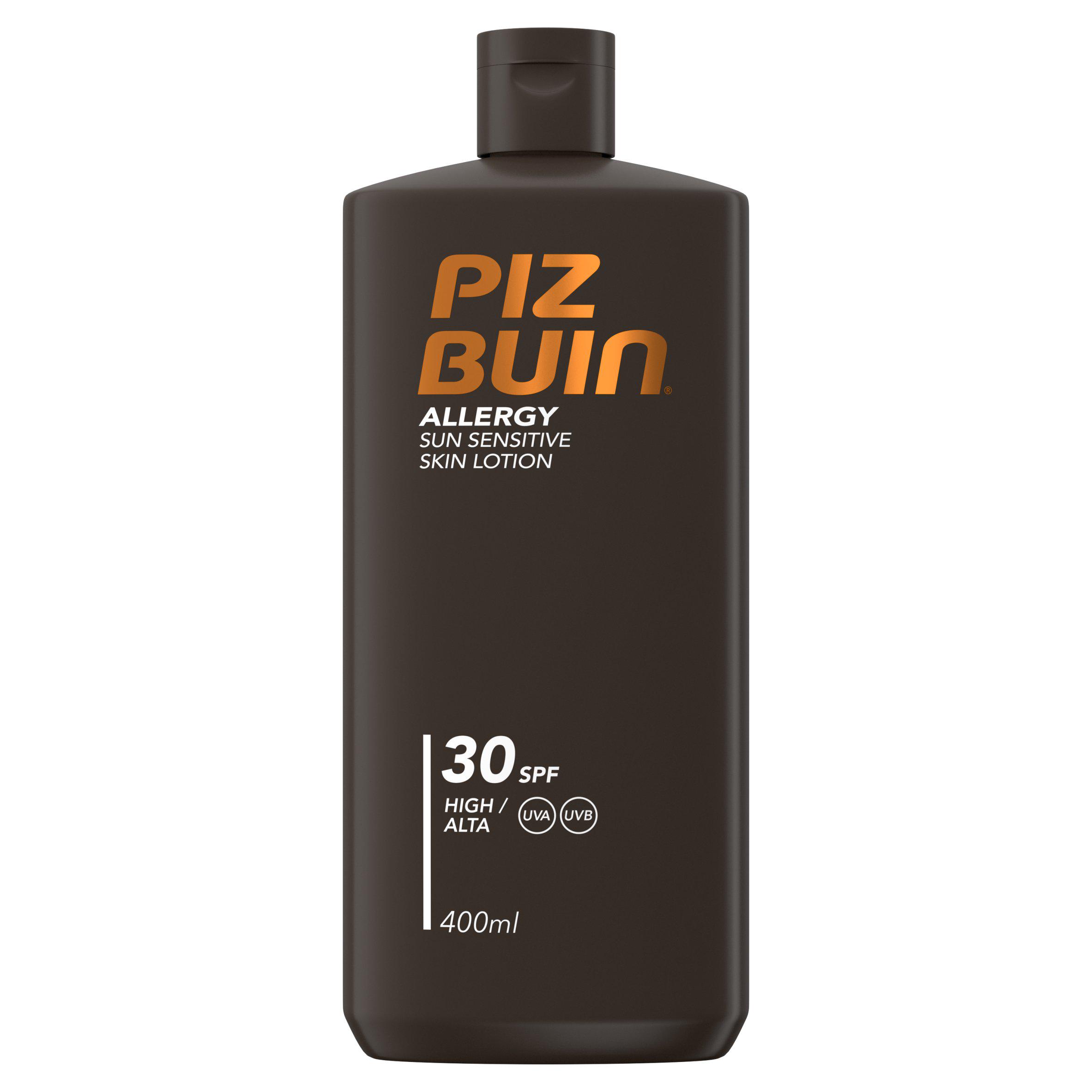 Piz Buin 400ml Allergy Sensitive Skin SPF 30 Sun Cream Moisturiser