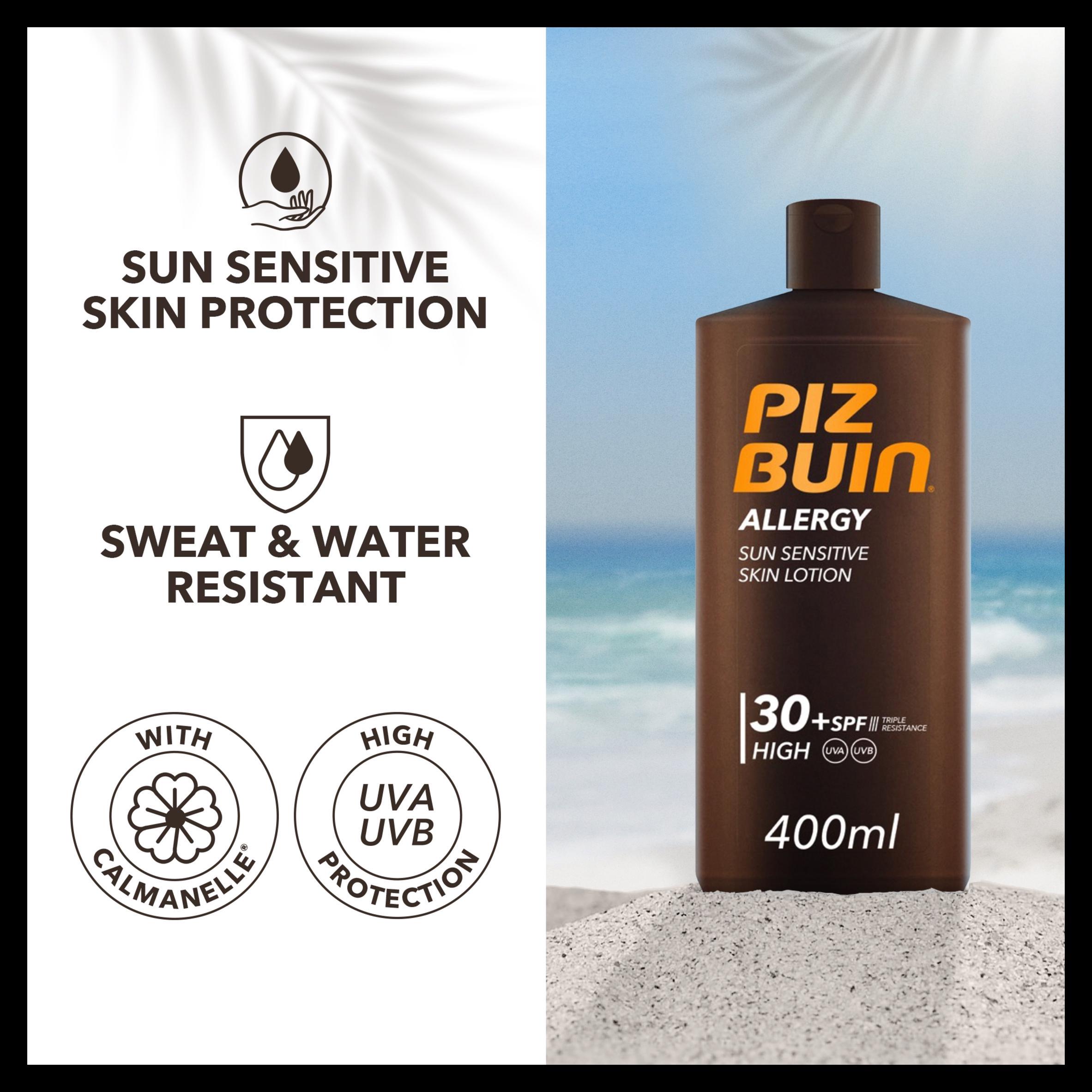 Piz Buin 400ml Allergy Sensitive Skin SPF 30 Sun Cream Moisturiser thumbnail 2