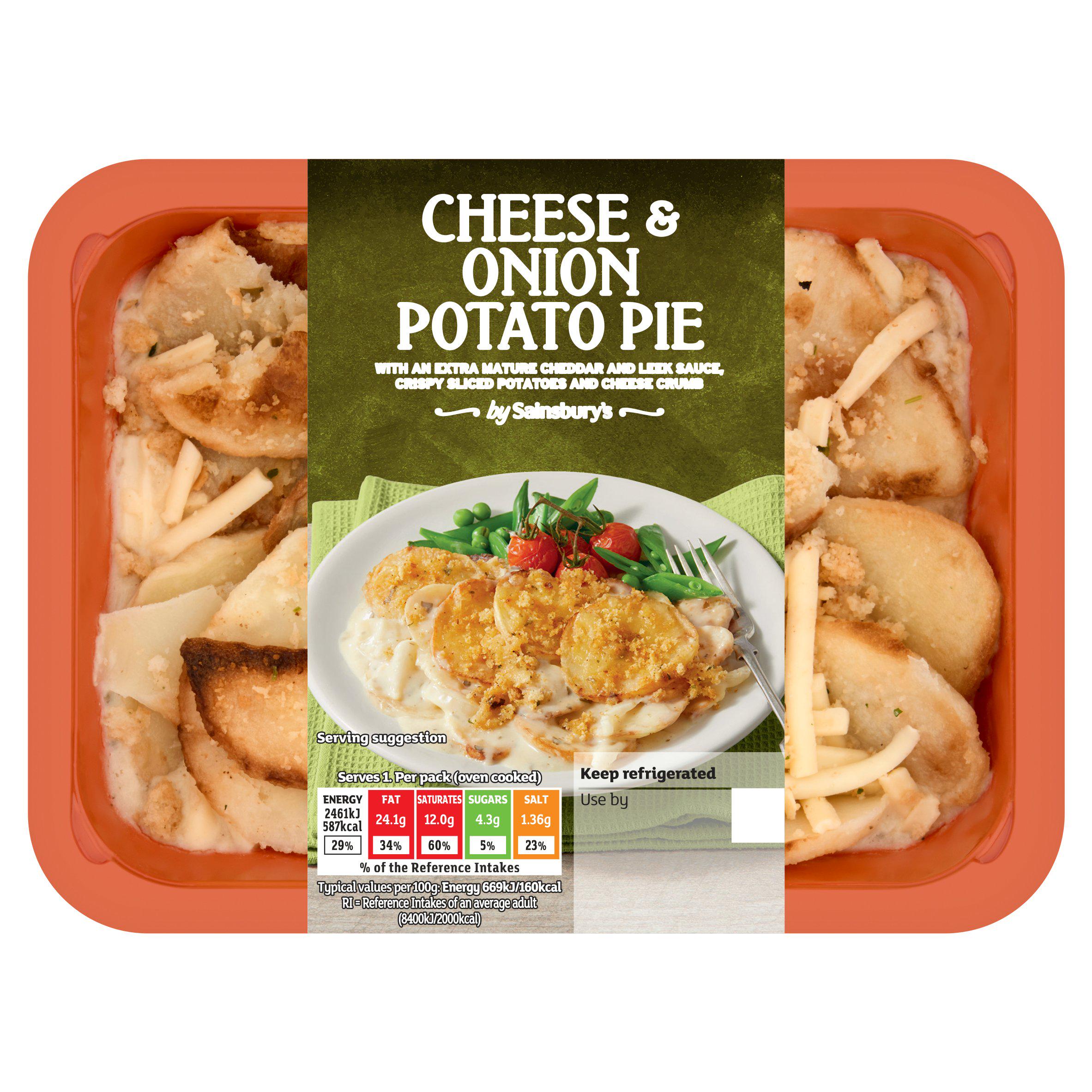 Sainsbury's Cheese & Onion Potato Pie 400g (Serves 1)