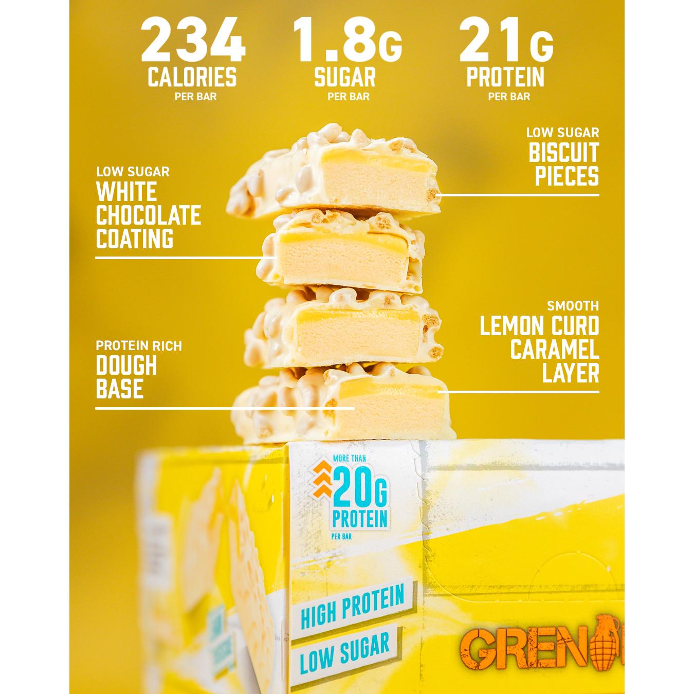 Grenade Lemon Cheesecake Flavour Protein Bar 60g thumbnail 3