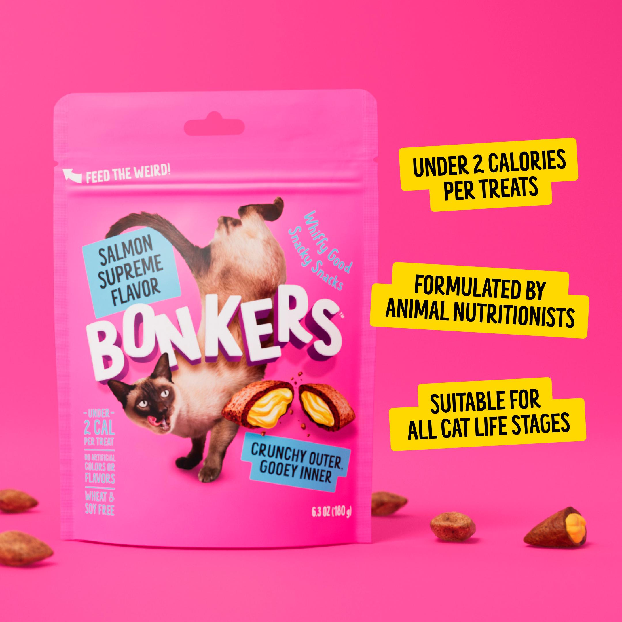 Bonkers Salmon Supreme Flavour Cat Treats 180g thumbnail 6