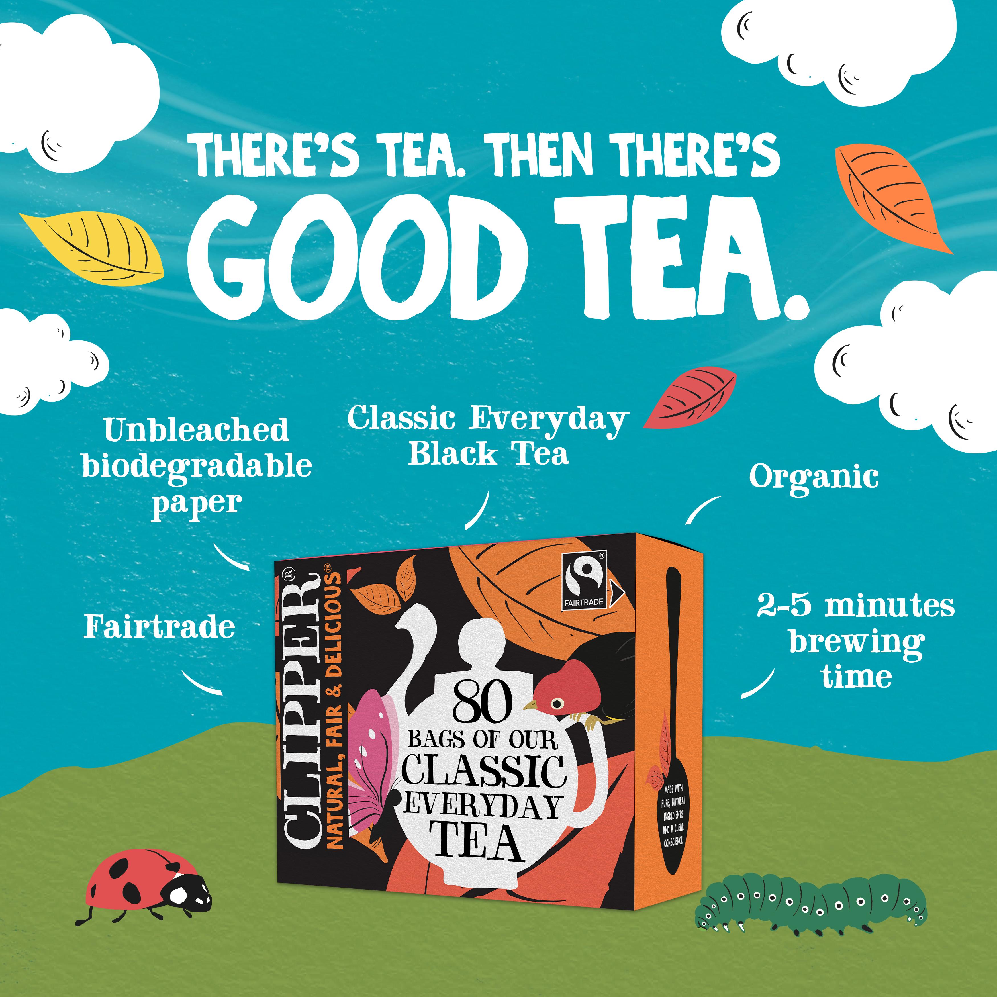 Clipper Fairtrade Everyday Tea Bags x80 23g thumbnail 2