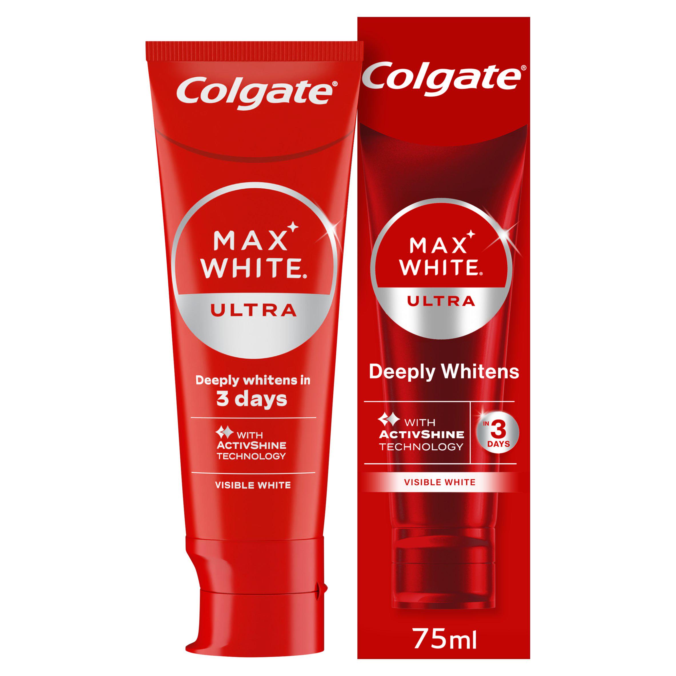 Colgate Max White Ultra Active Foam At Home Teeth Whitening Toothpastee