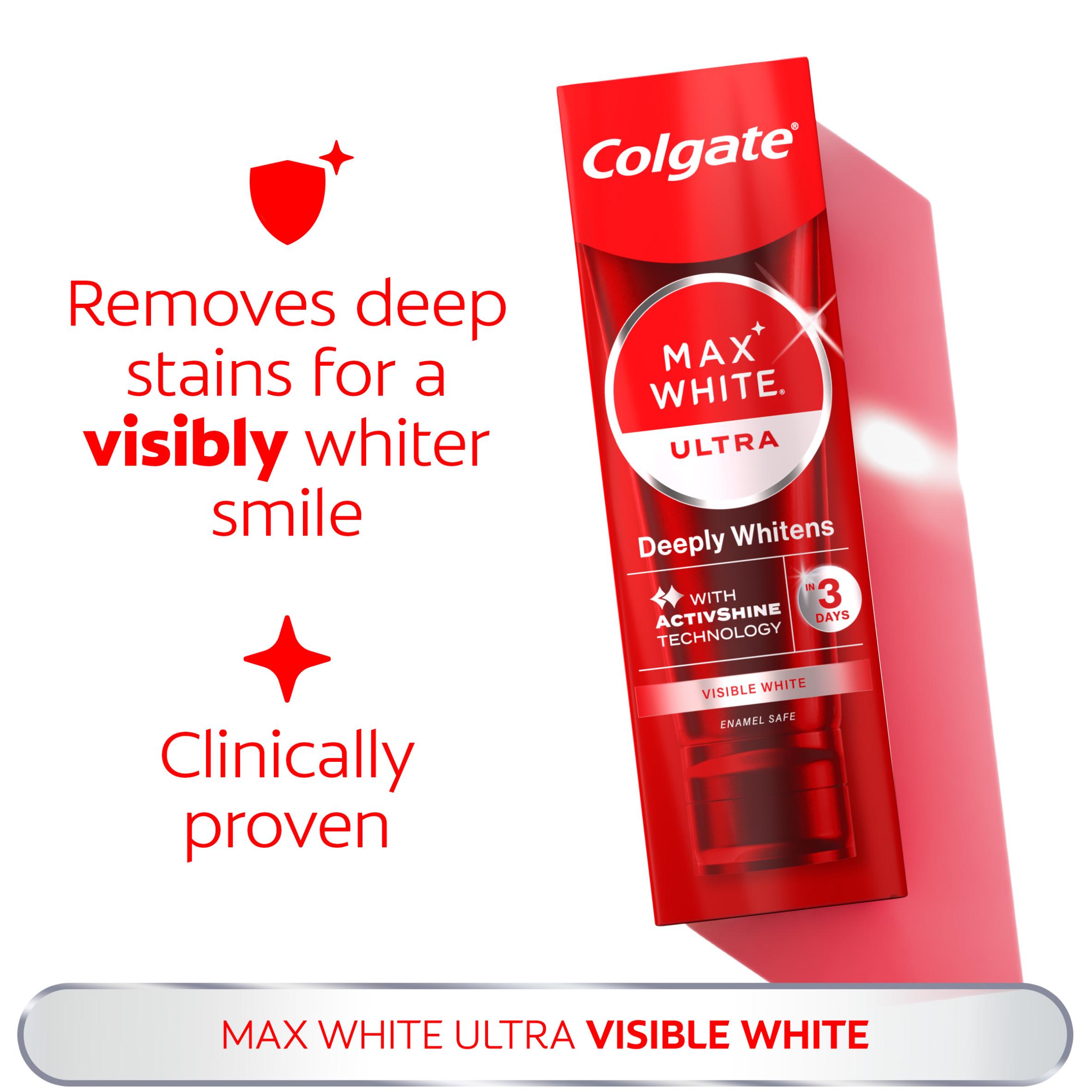 Colgate Max White Ultra Active Foam Teeth Whitening Toothpaste 75ml thumbnail 3