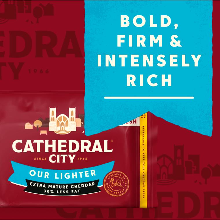 Cathedral City Lighter Extra Mature Cheddar Cheese 350g thumbnail 2