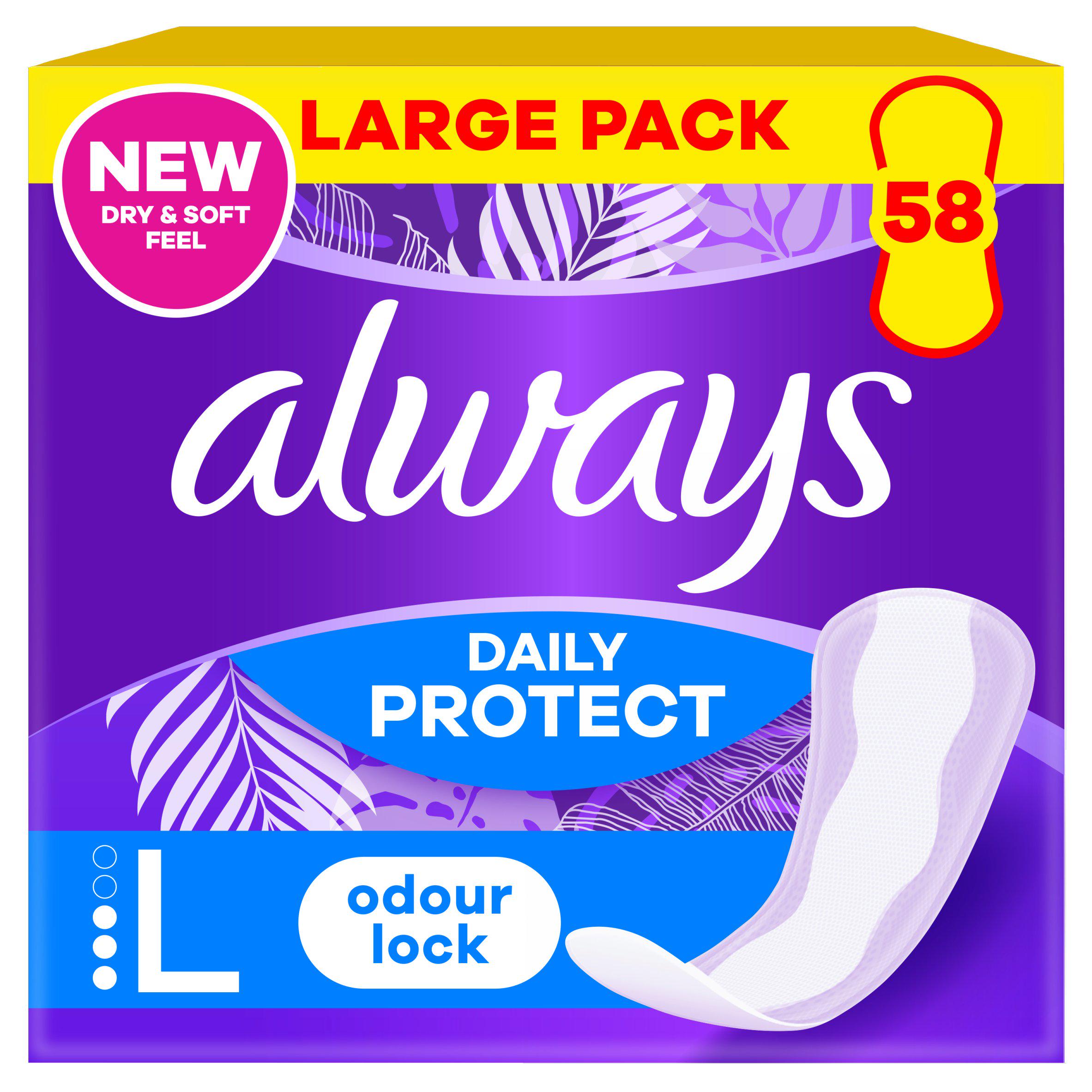 Always Dailies Extra Protect Panty Liners x58