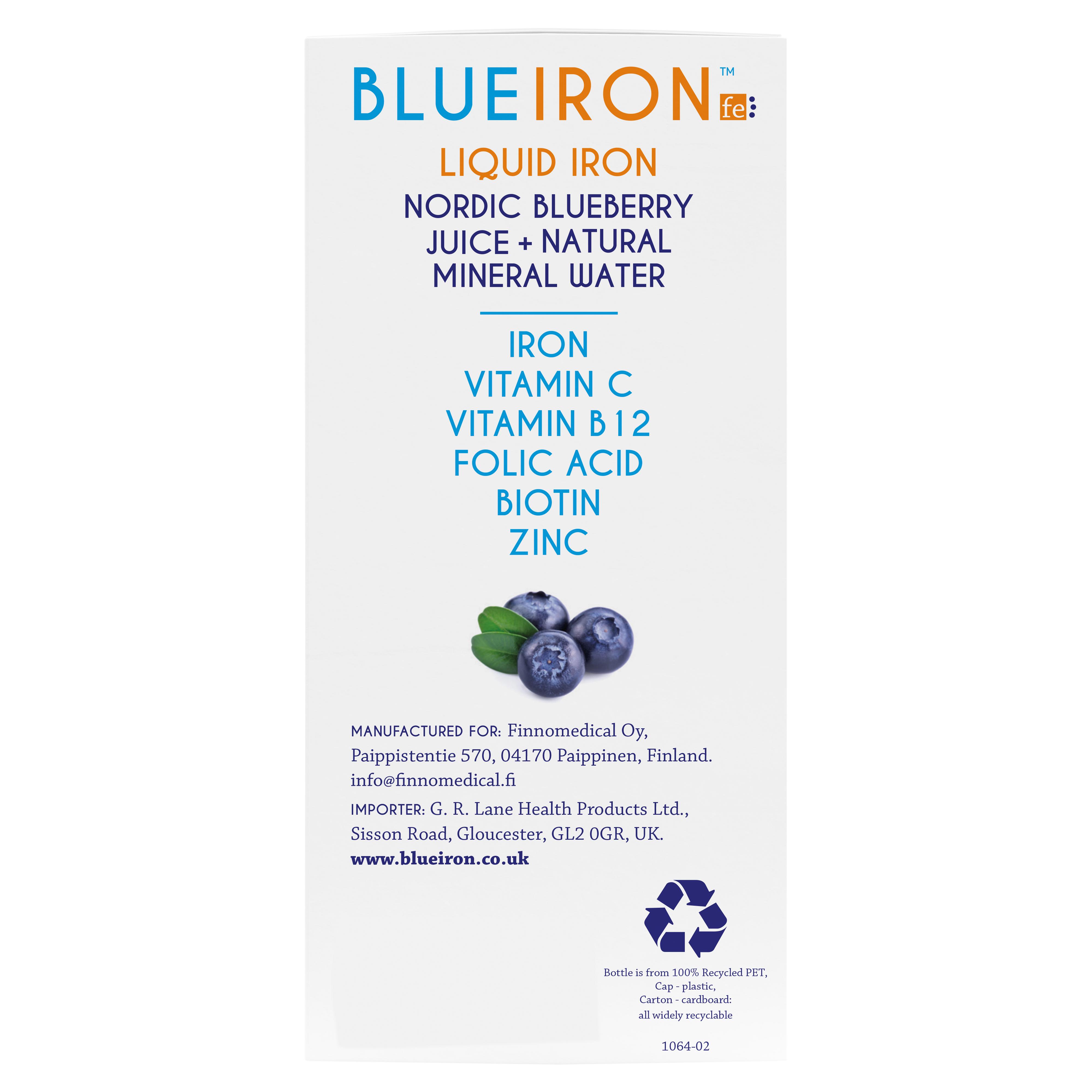 Blue Iron Liquid Food Supplement with Added Vitamins 250ml thumbnail 4