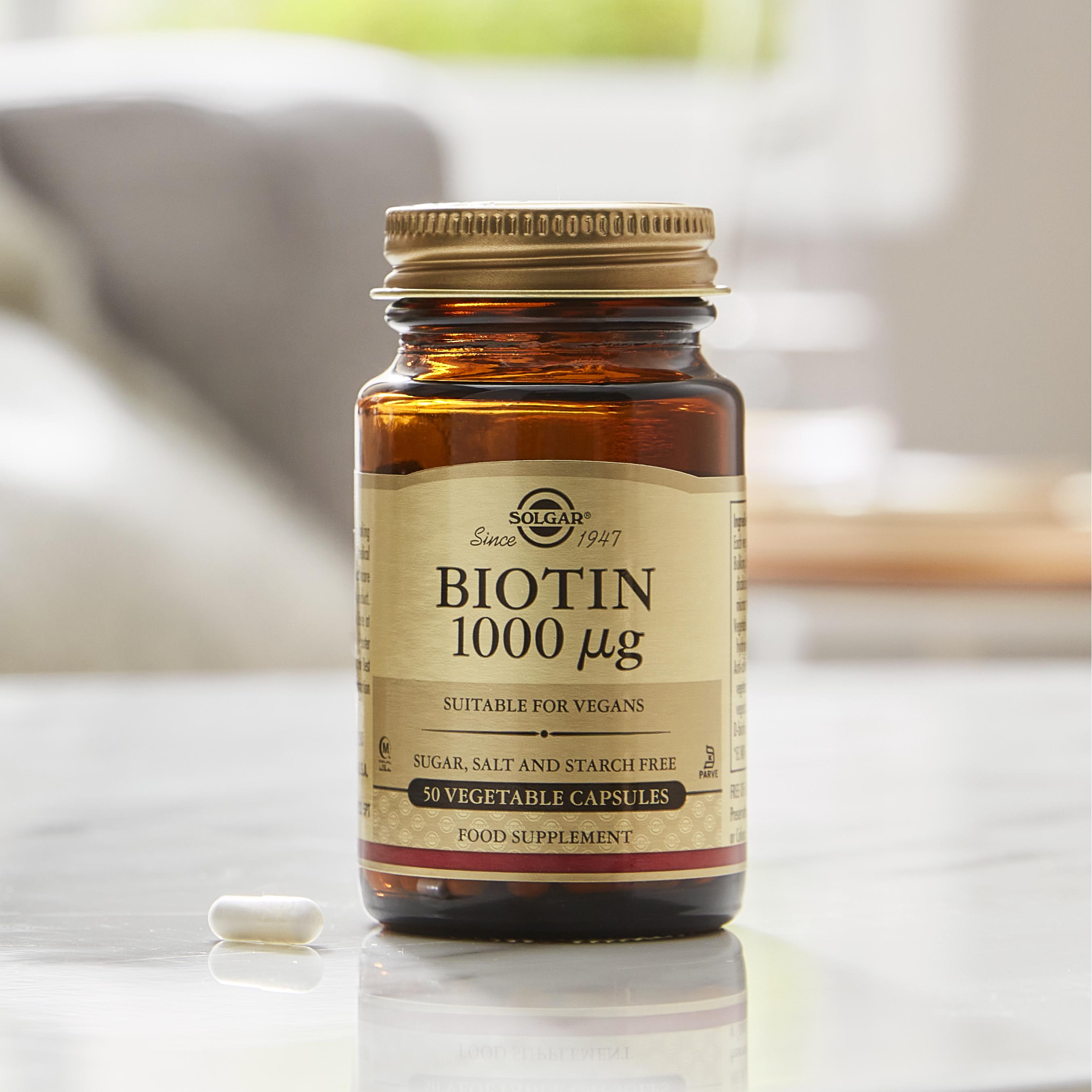 Solgar Biotin 1000µg Vegetable Capsules x50 thumbnail 2