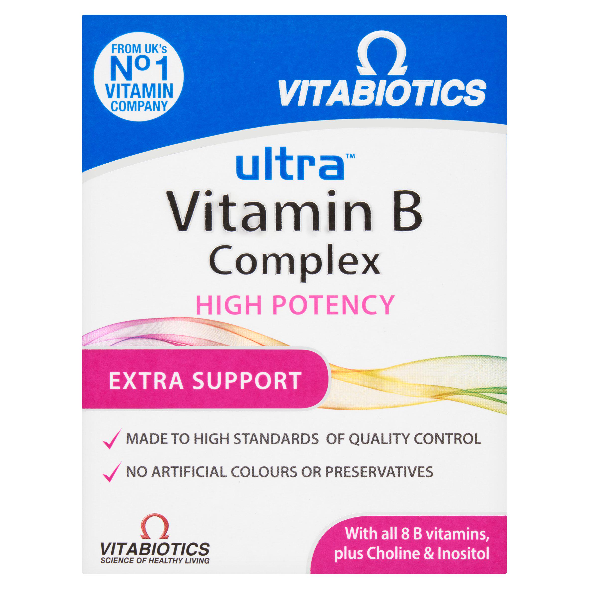 VITABIOTICS ULTRA VITAMIN B-COMPLEX HIGH POTENCY TABLETS X60 