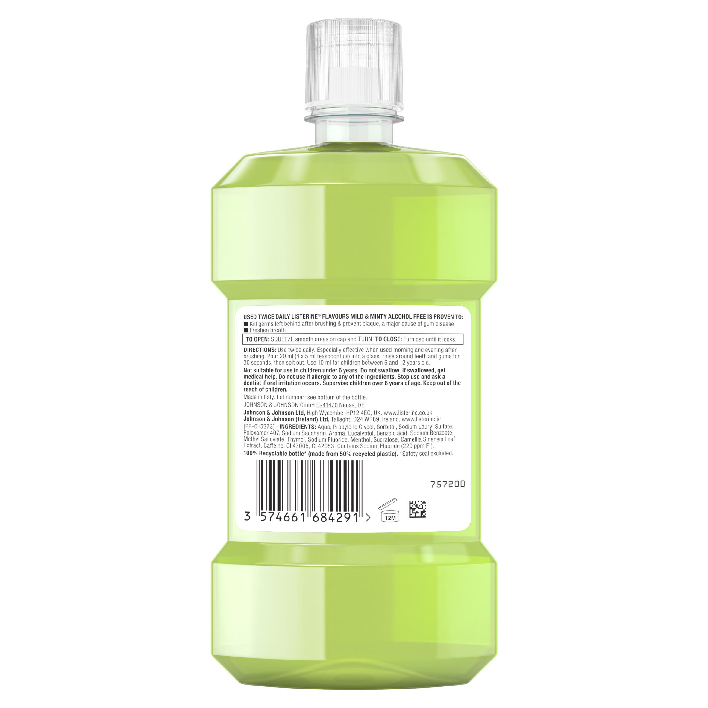 Listerine Flavours Mild & Minty Mouthwash 250ml thumbnail 2