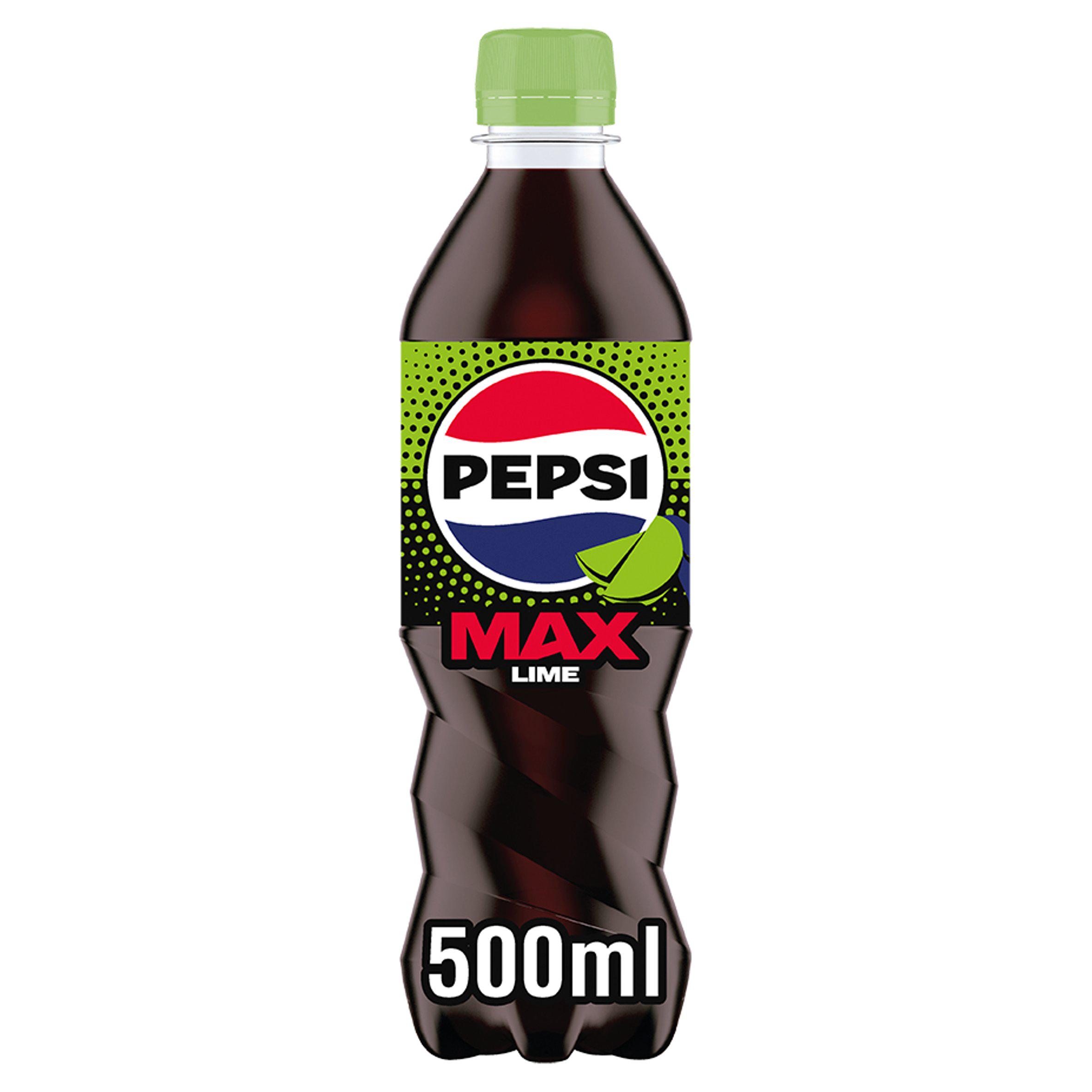 Pepsi Max Lime No Sugar Cola Bottle 500ml
