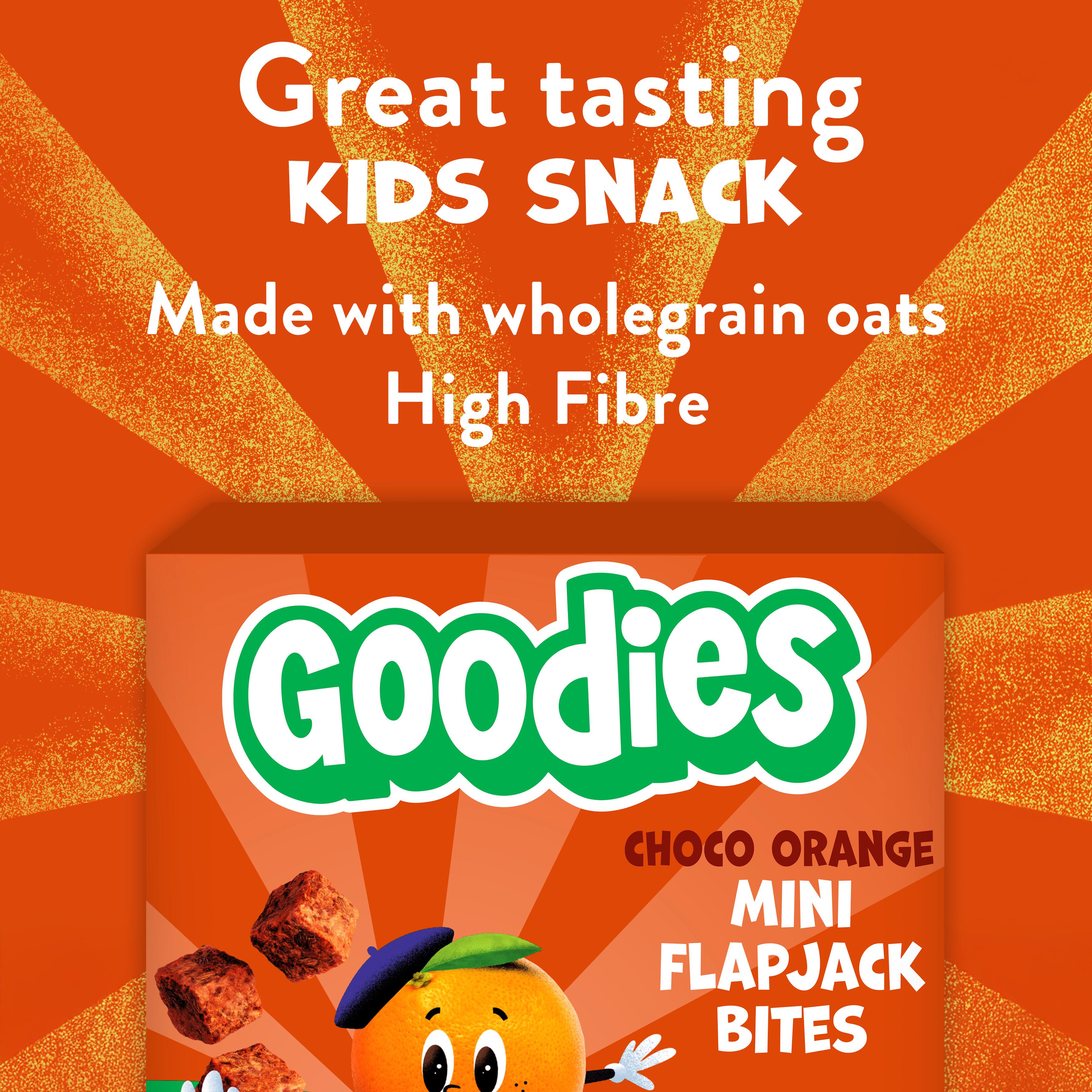 Goodies Chocolate Orange Mini Flapjack Oat Bar Bites Kids Snacks Multipack 4 x 23g thumbnail 2