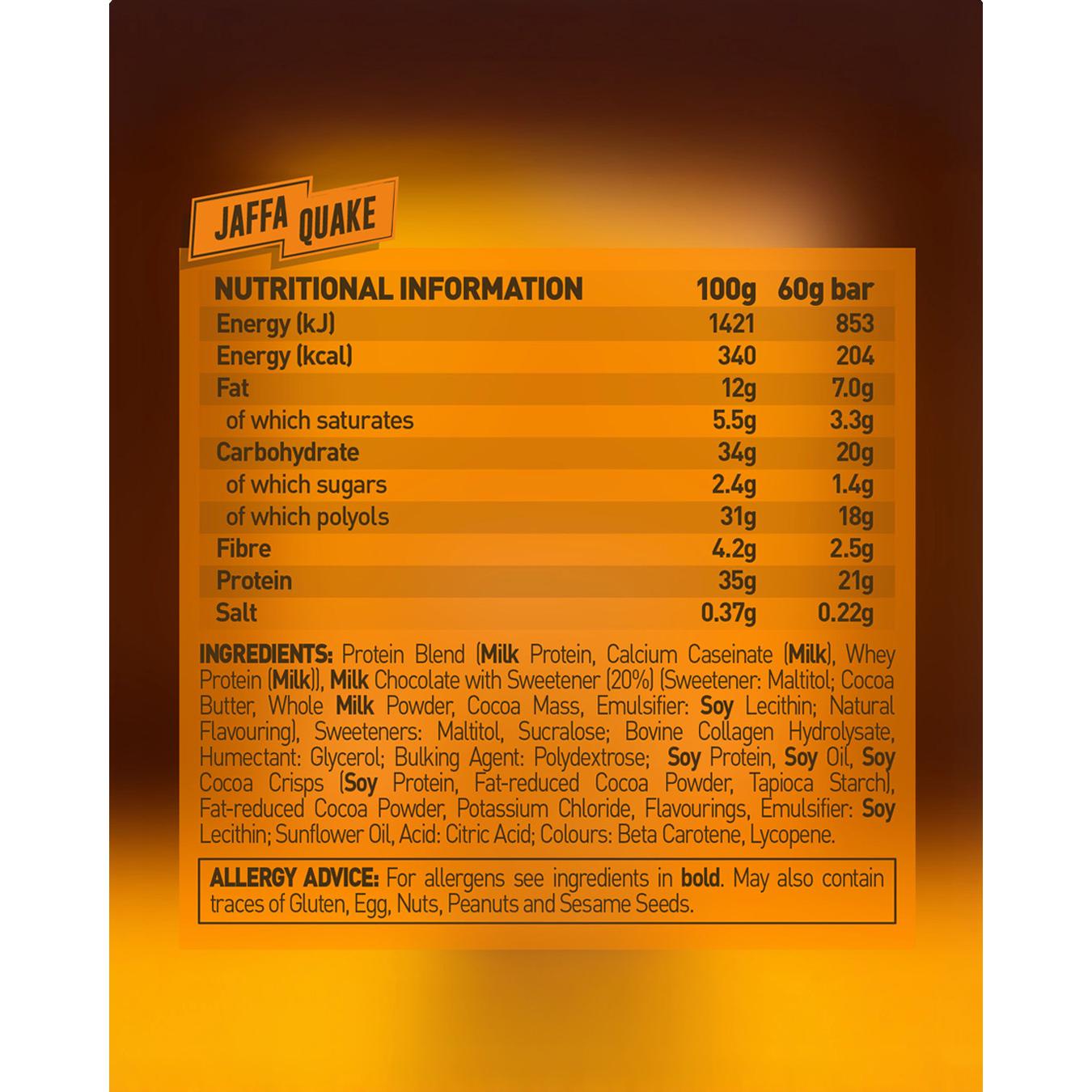Grenade Jaffa Quake Chocolate Orange Flavour 60g thumbnail 3