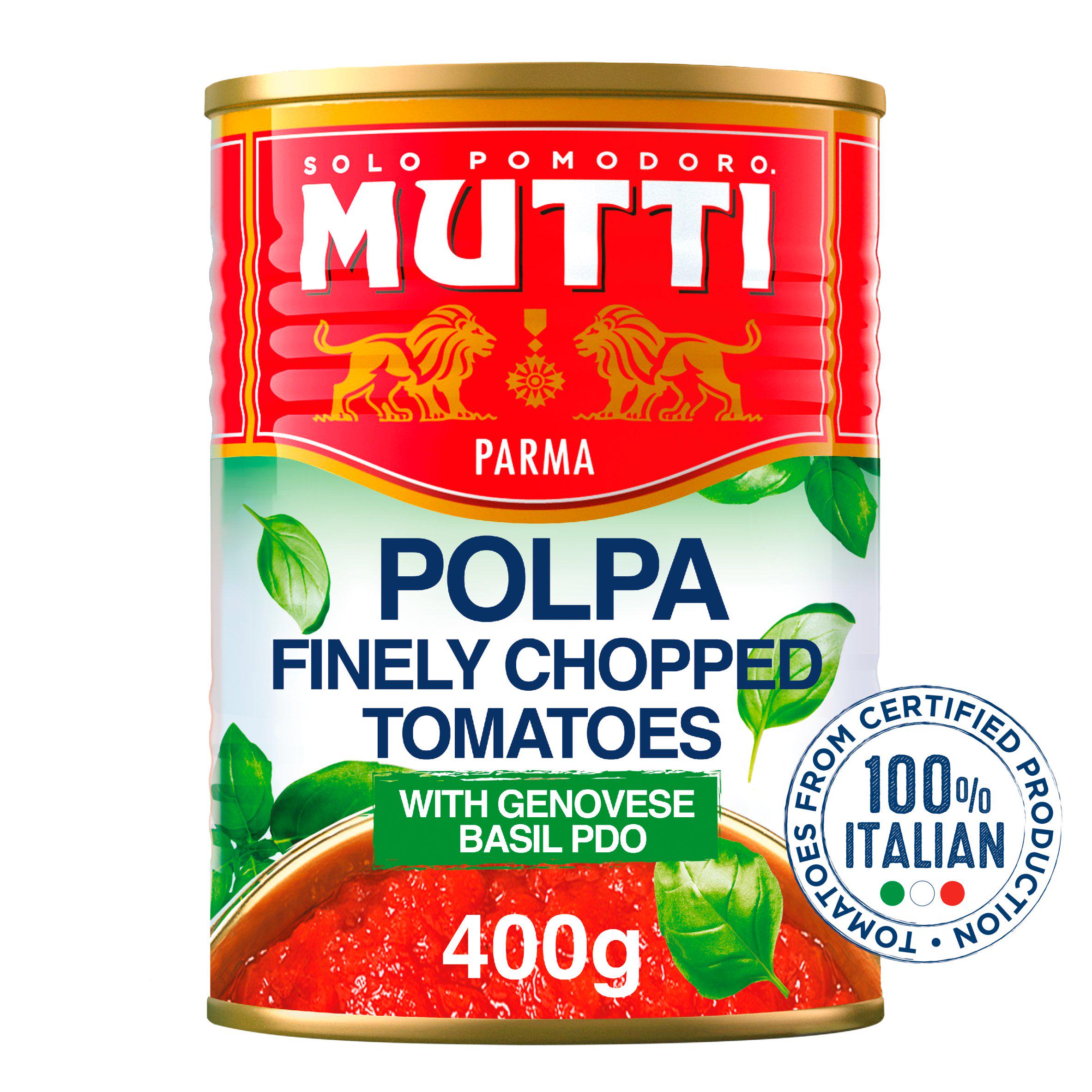 Mutti Polpa Finely Chopped Italian Tomatoes & Basil