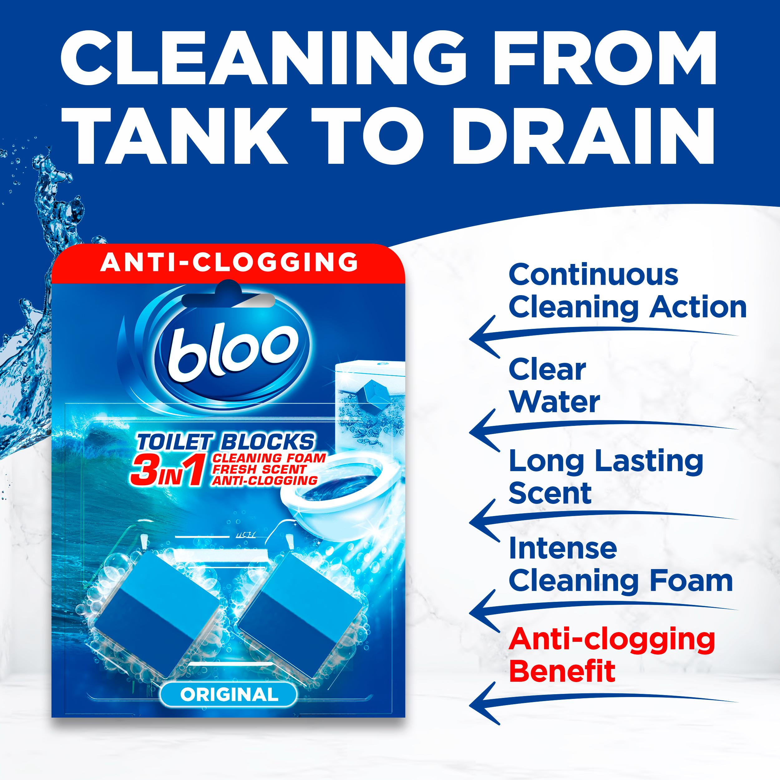 Bloo 2in1 In Cistern Original Blue Toilet Blocks 2 x 50g thumbnail 2