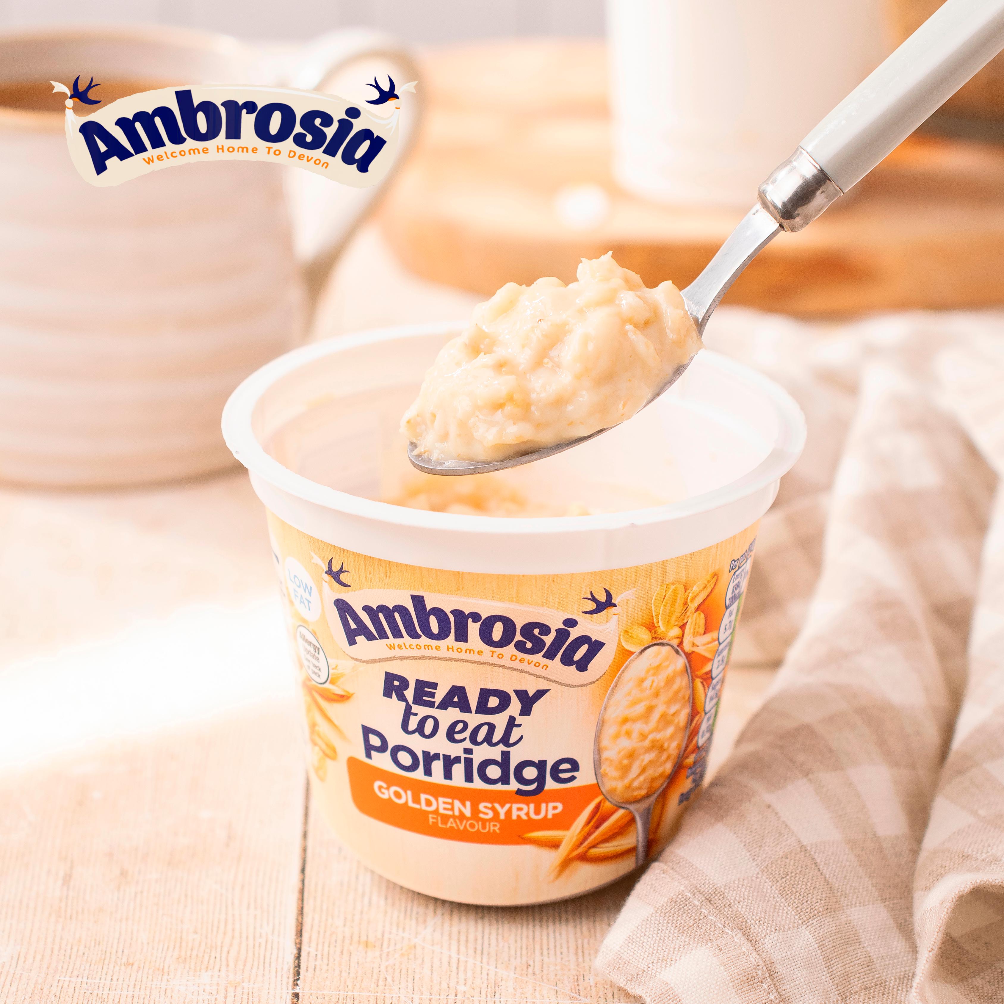 Ambrosia Ready to Eat Porridge Oat Cereal Pot Golden Syrup 210g thumbnail 4