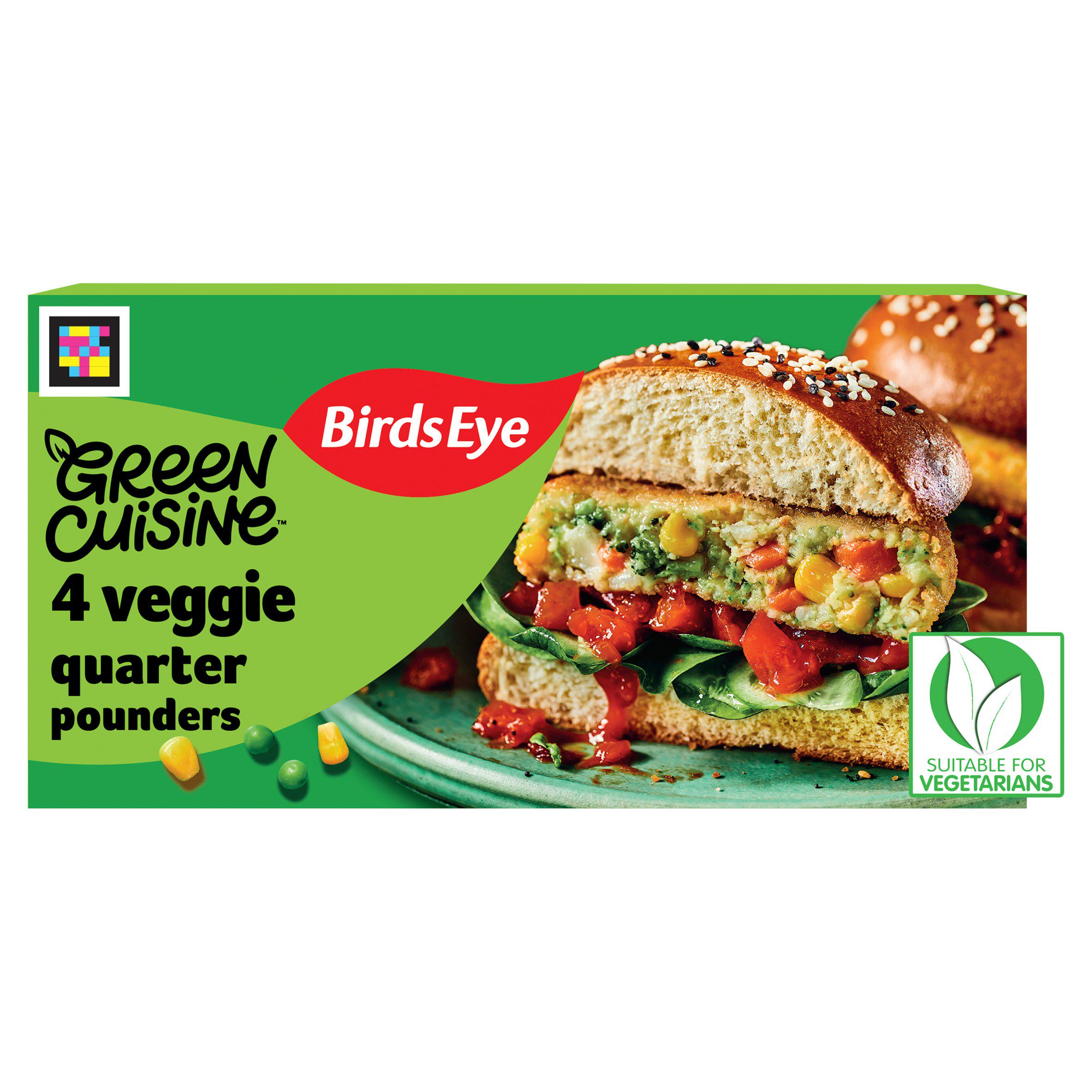 Birds Eye 4 Veggie Quarter Pounders 454g
