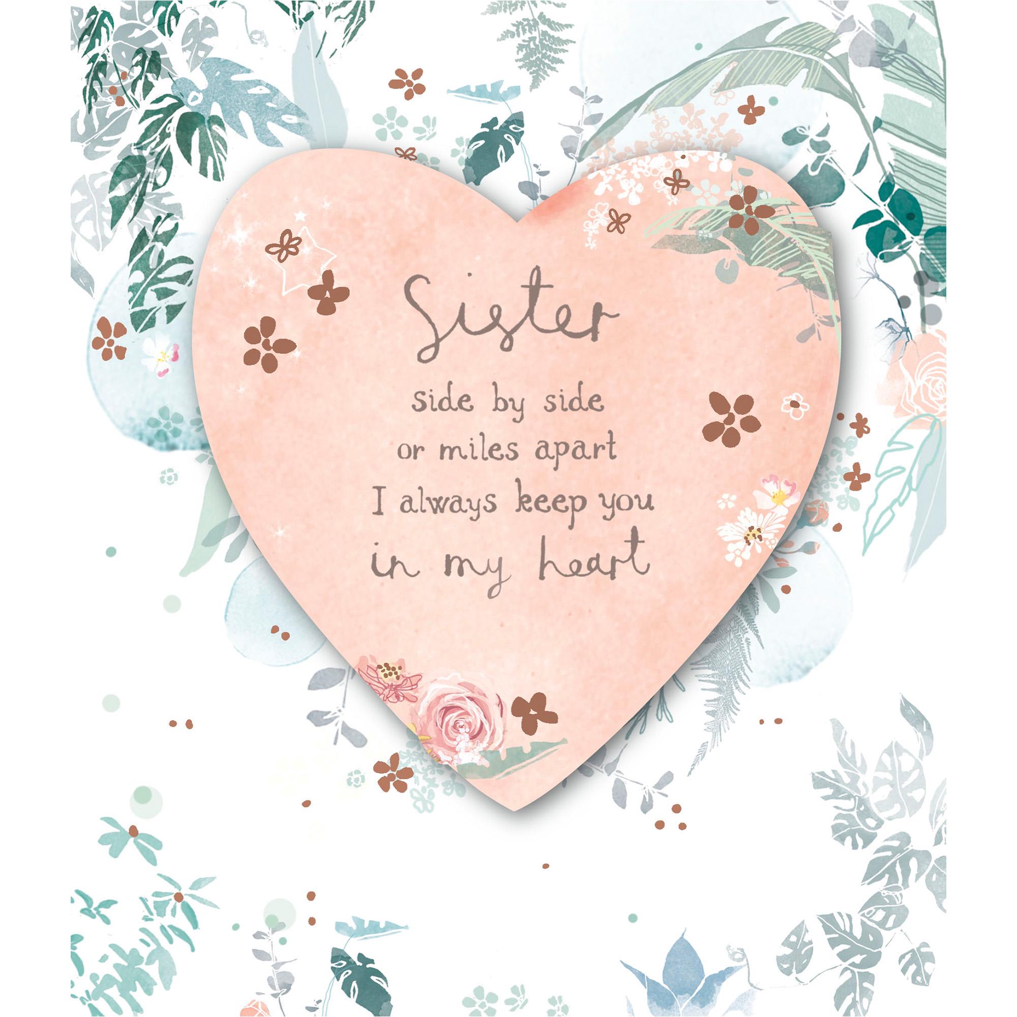 Carlton Happy Birthday Sister Card Keep In My Heart Greeting Card