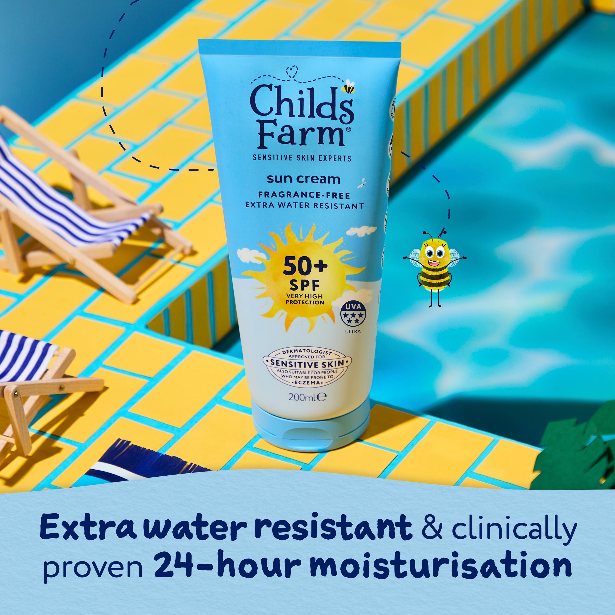 Childs Farm 200ml Very High Protection Fragrance Free for Sensitive Skin SPF 50+ Kids Sun Cream thumbnail 4