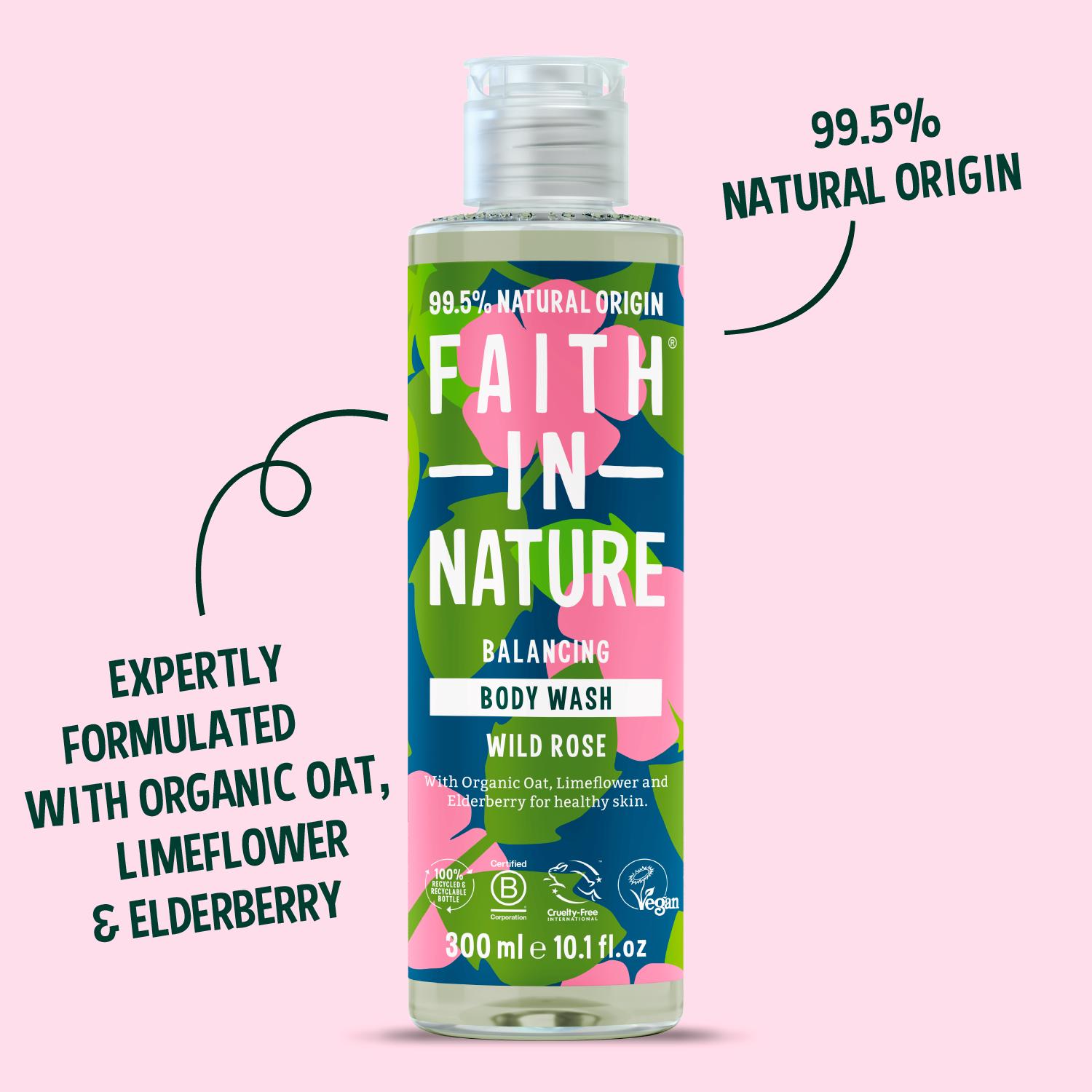 Faith in Nature Wild Rose Body Wash 300ml thumbnail 6