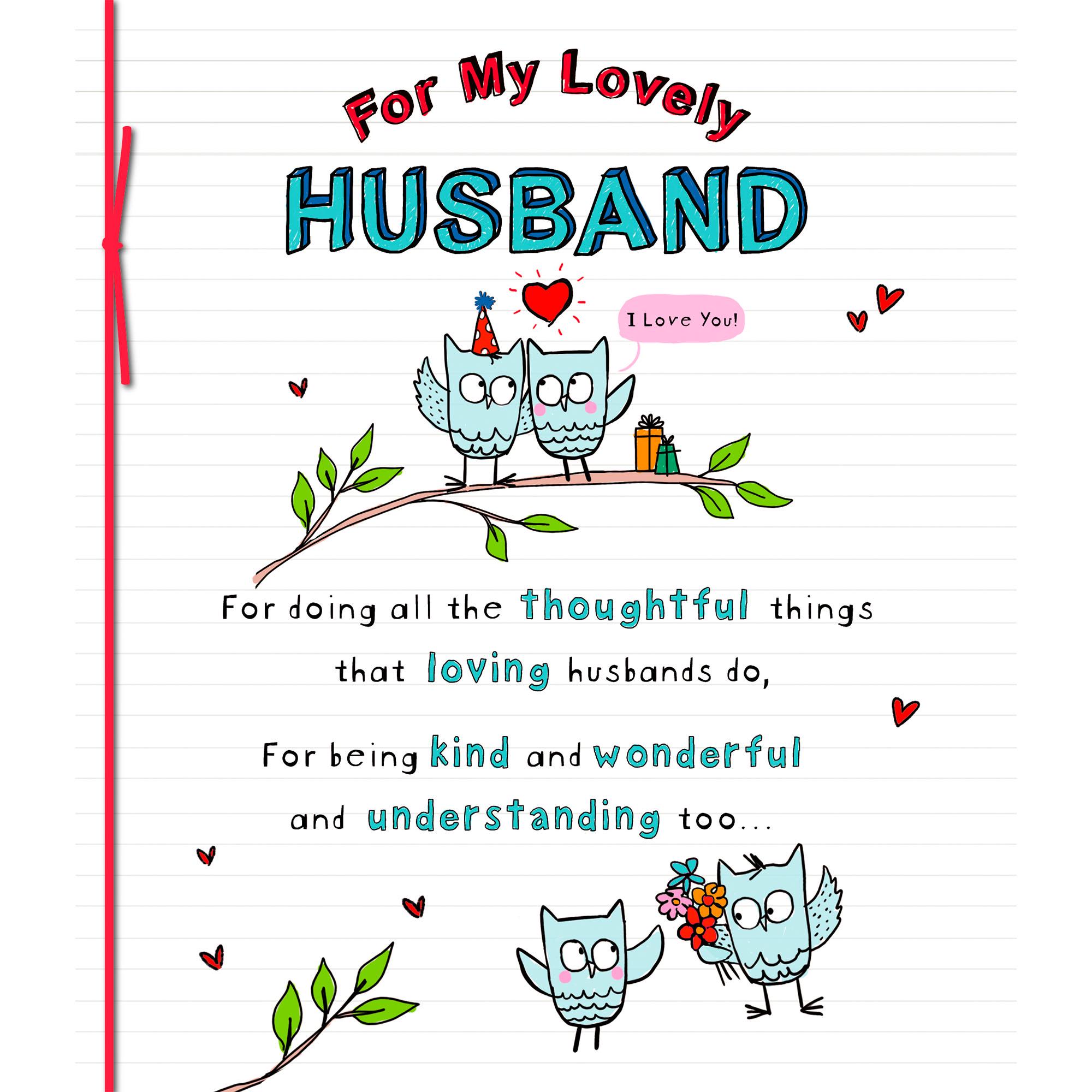 Carlton Birthday Card For My Lovely Husband