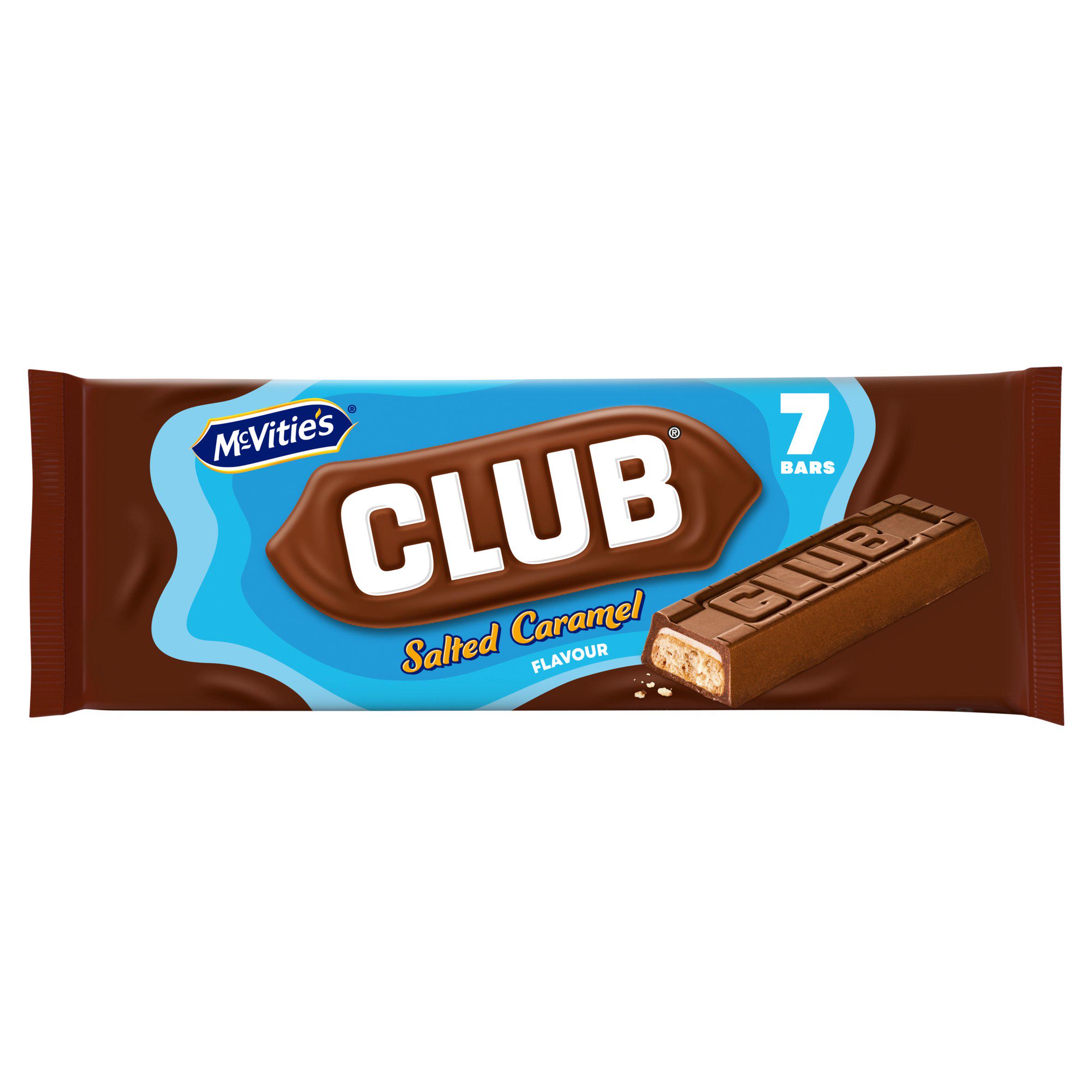McVitie's Club Salted Caramel Flavour Biscuit Bars Multipack