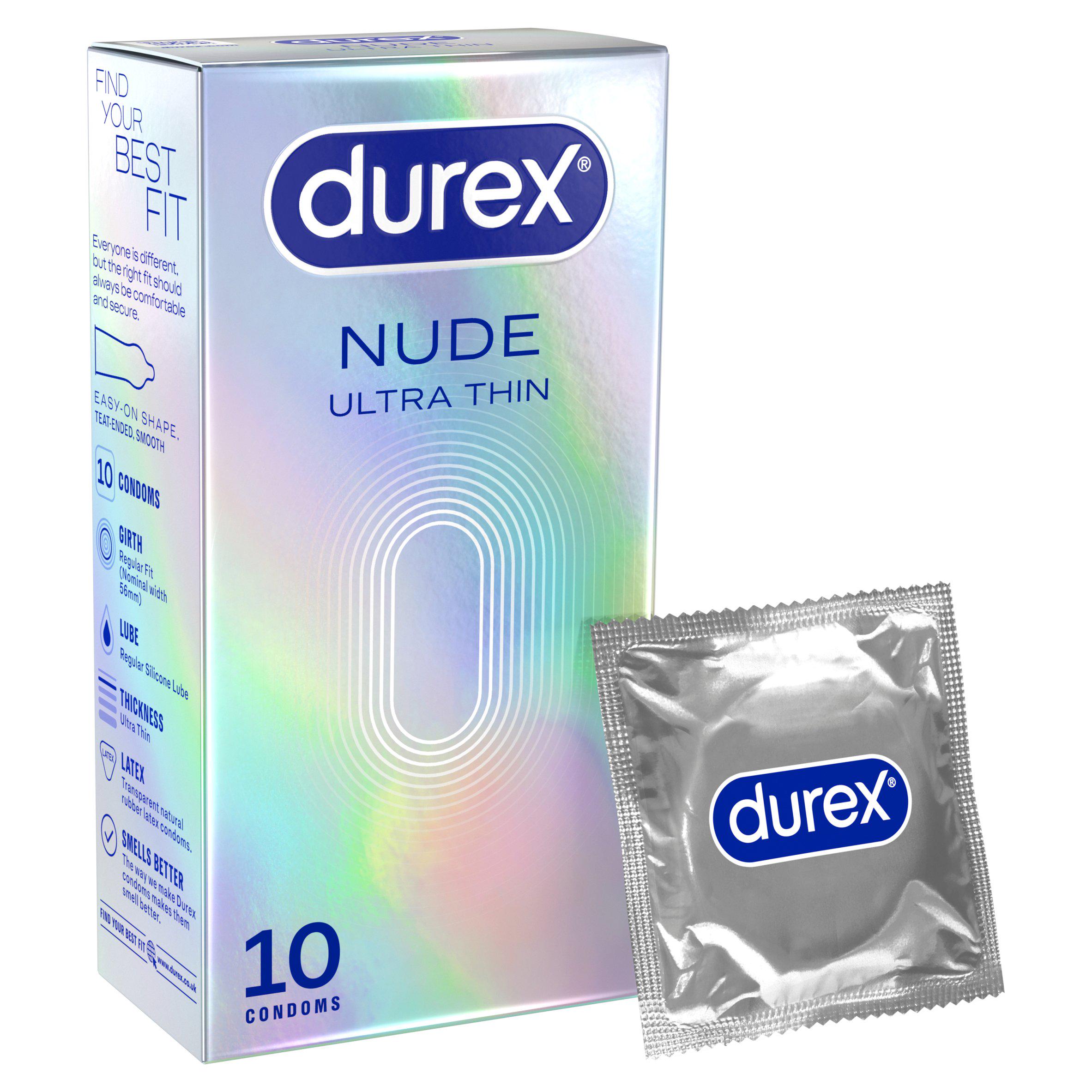 Durex 10 x Nude Extra Lube Condoms
