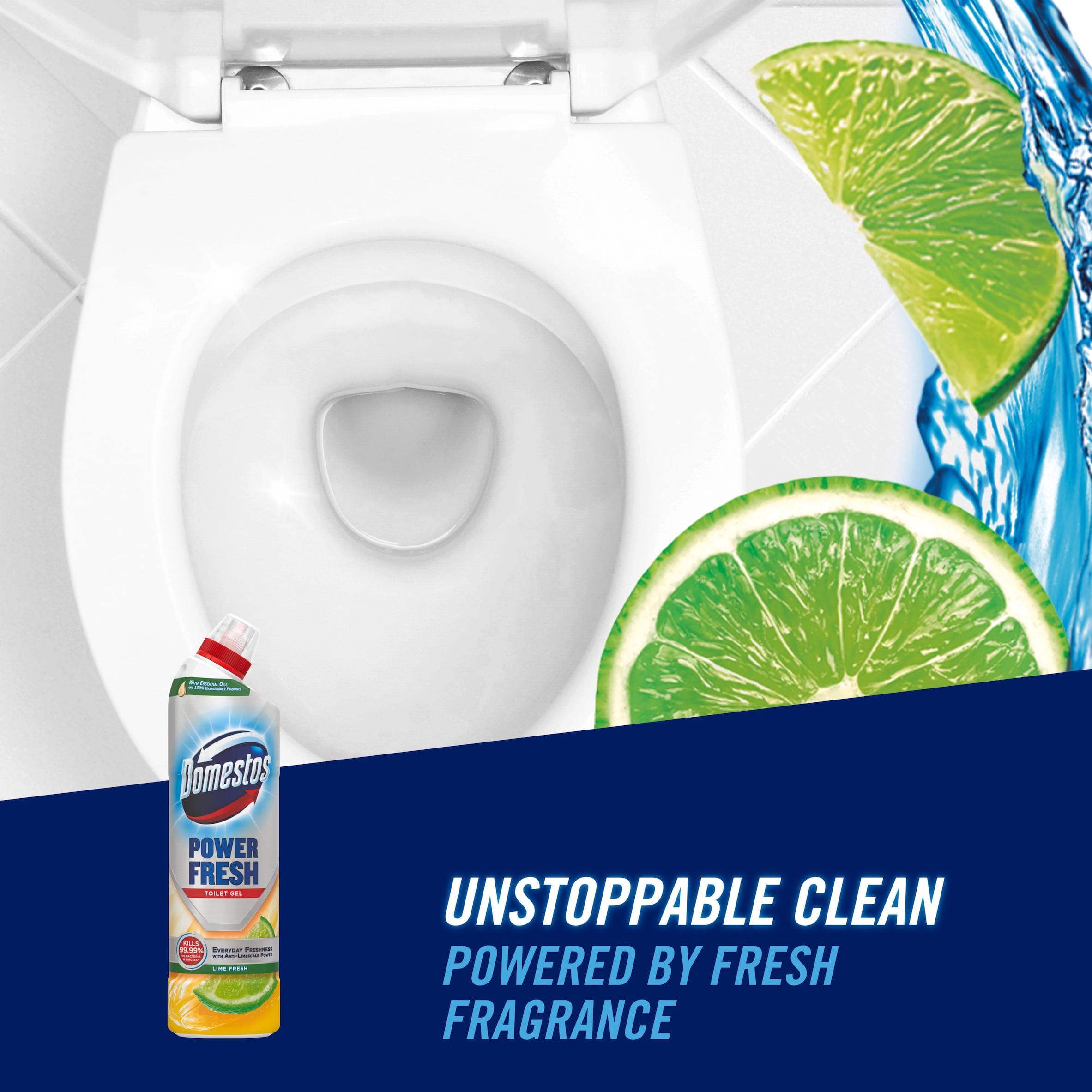 Domestos Power Fresh Lime Fresh Toilet Gel 750ml thumbnail 2