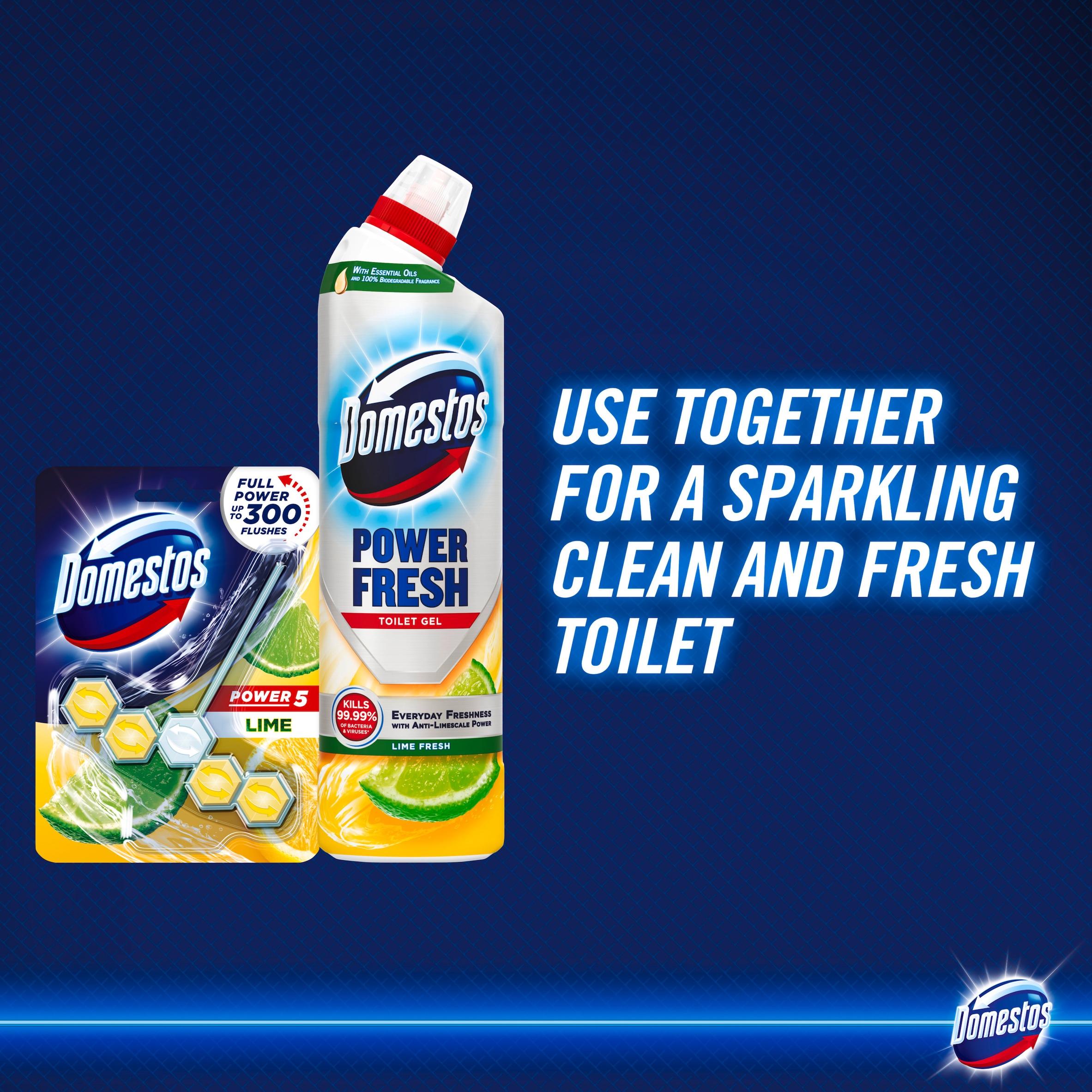 Domestos Power Fresh Lime Fresh Toilet Gel 750ml thumbnail 5