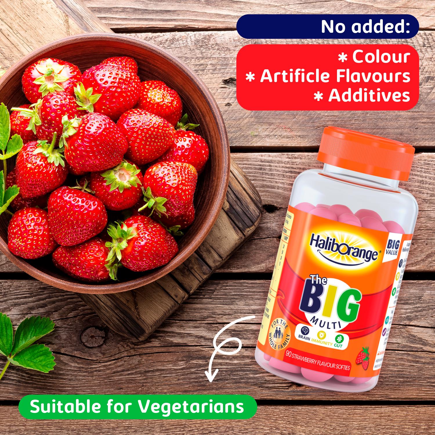 Haliborange the Big Multi Strawberry Flavour Softies x90 thumbnail 4