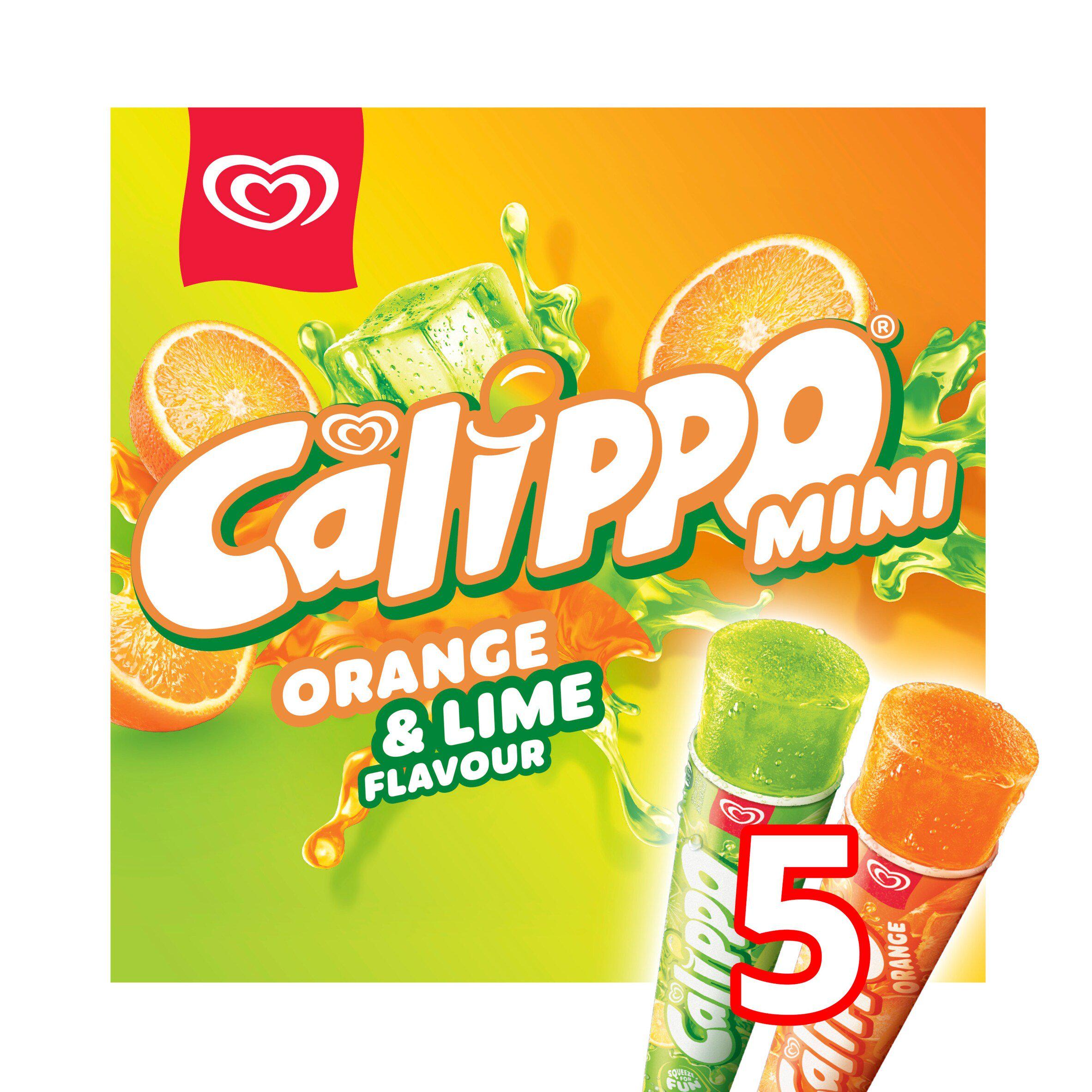 Calippo 5 x 80ml Mini Orange & Lemon Lime Ice Lollies