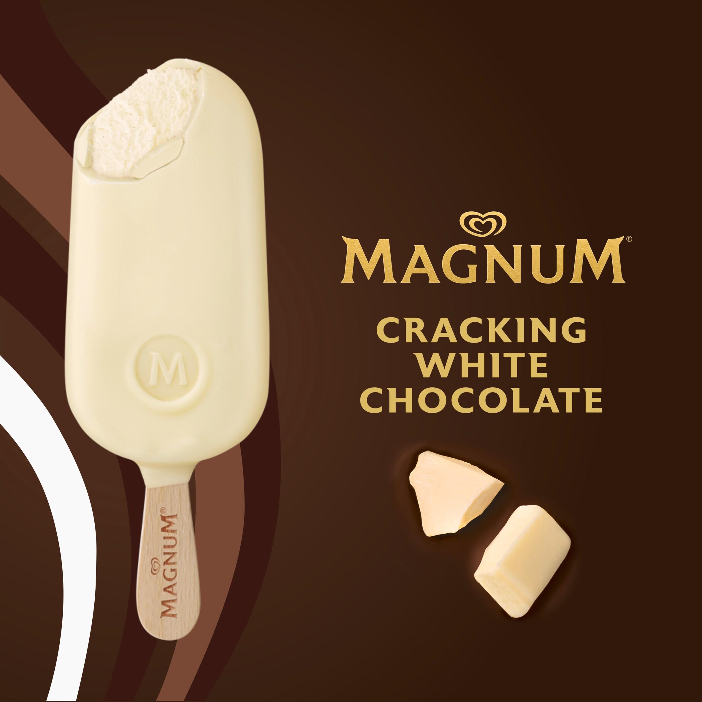 Magnum White Chocolate Ice Cream Sticks 6x100ml thumbnail 3