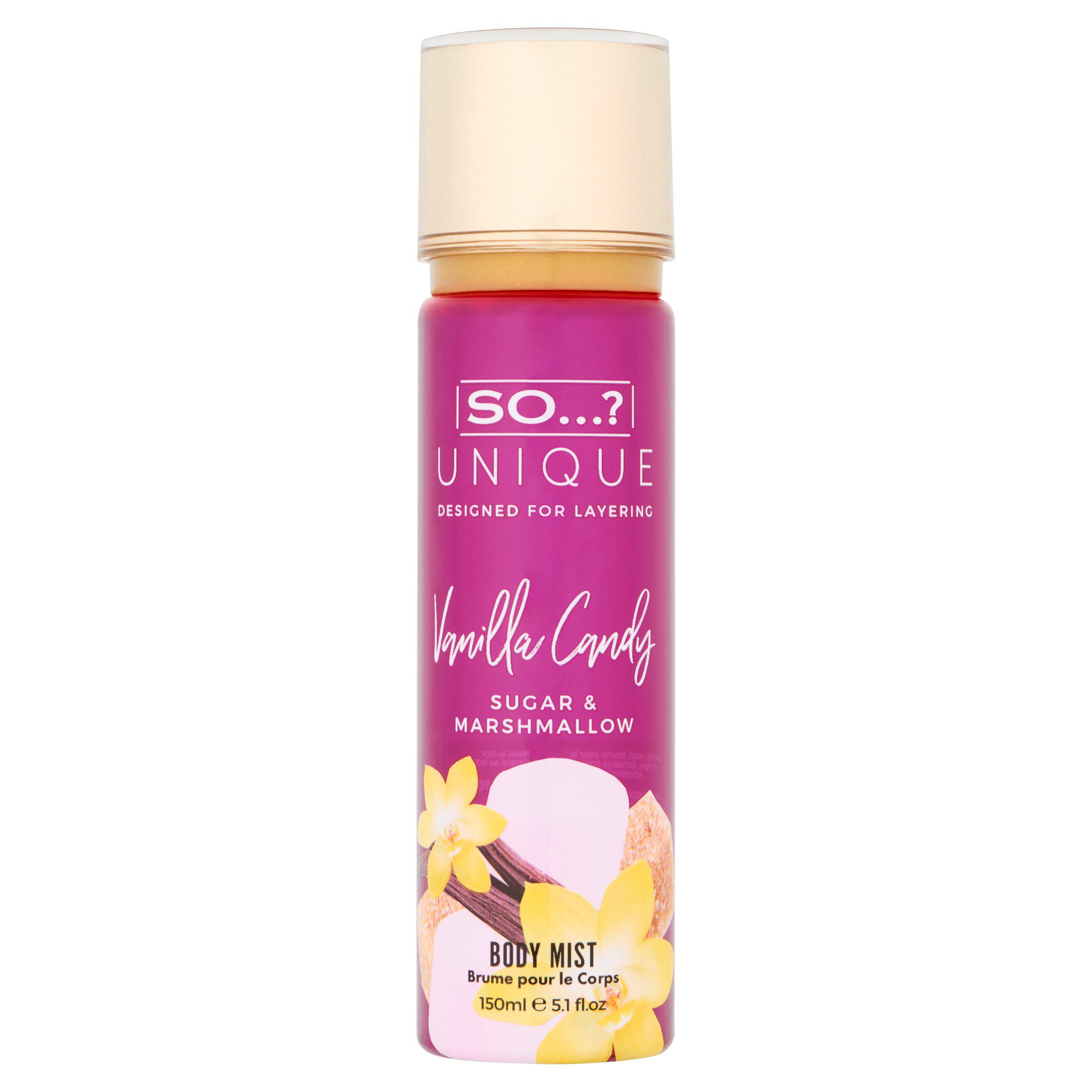 So...? Unique Vanilla Candy Sugar & Marshmallow Body Mist 150ml