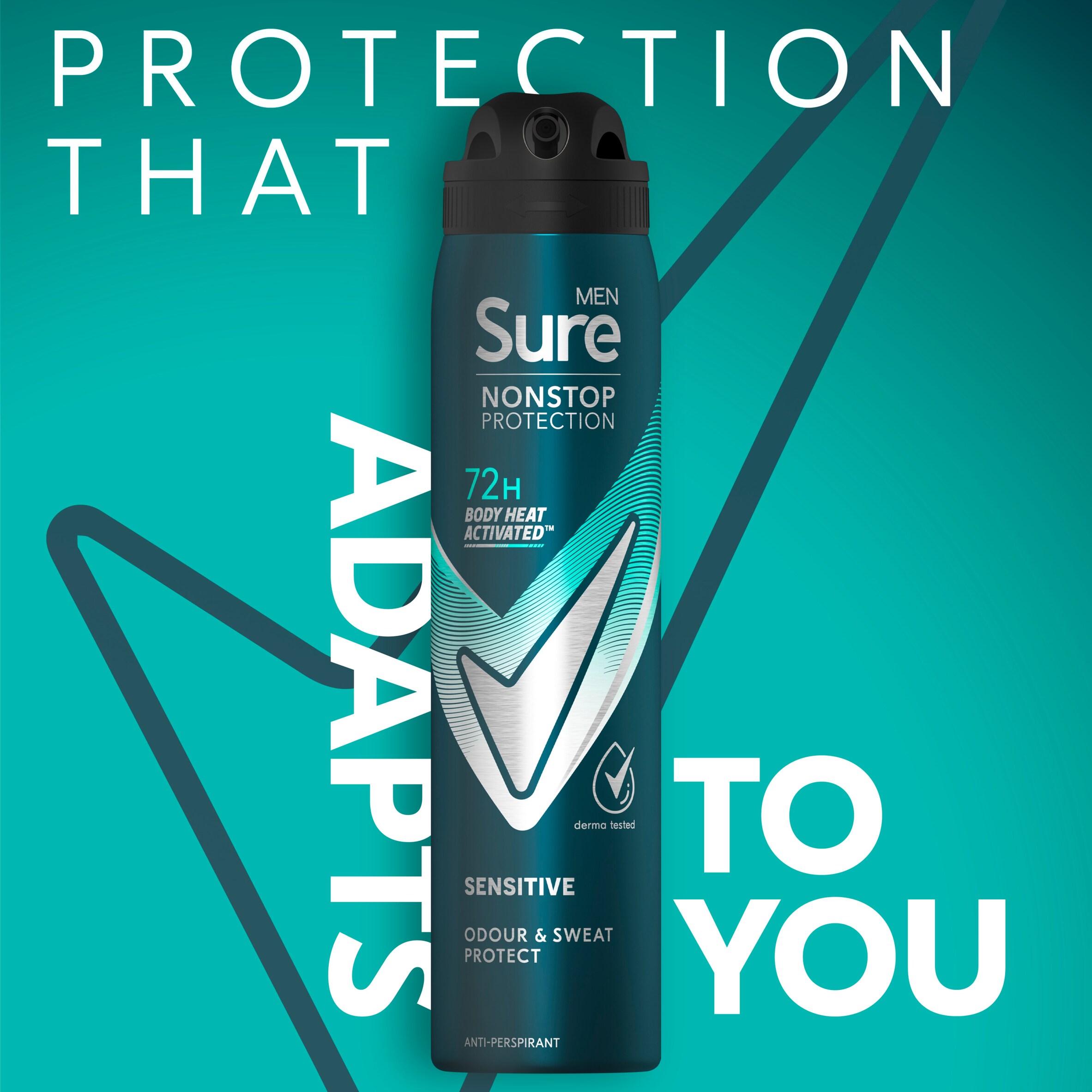 Sure Men Sensitive 72h Nonstop Protection Antiperspirant Deodorant 250ml thumbnail 2