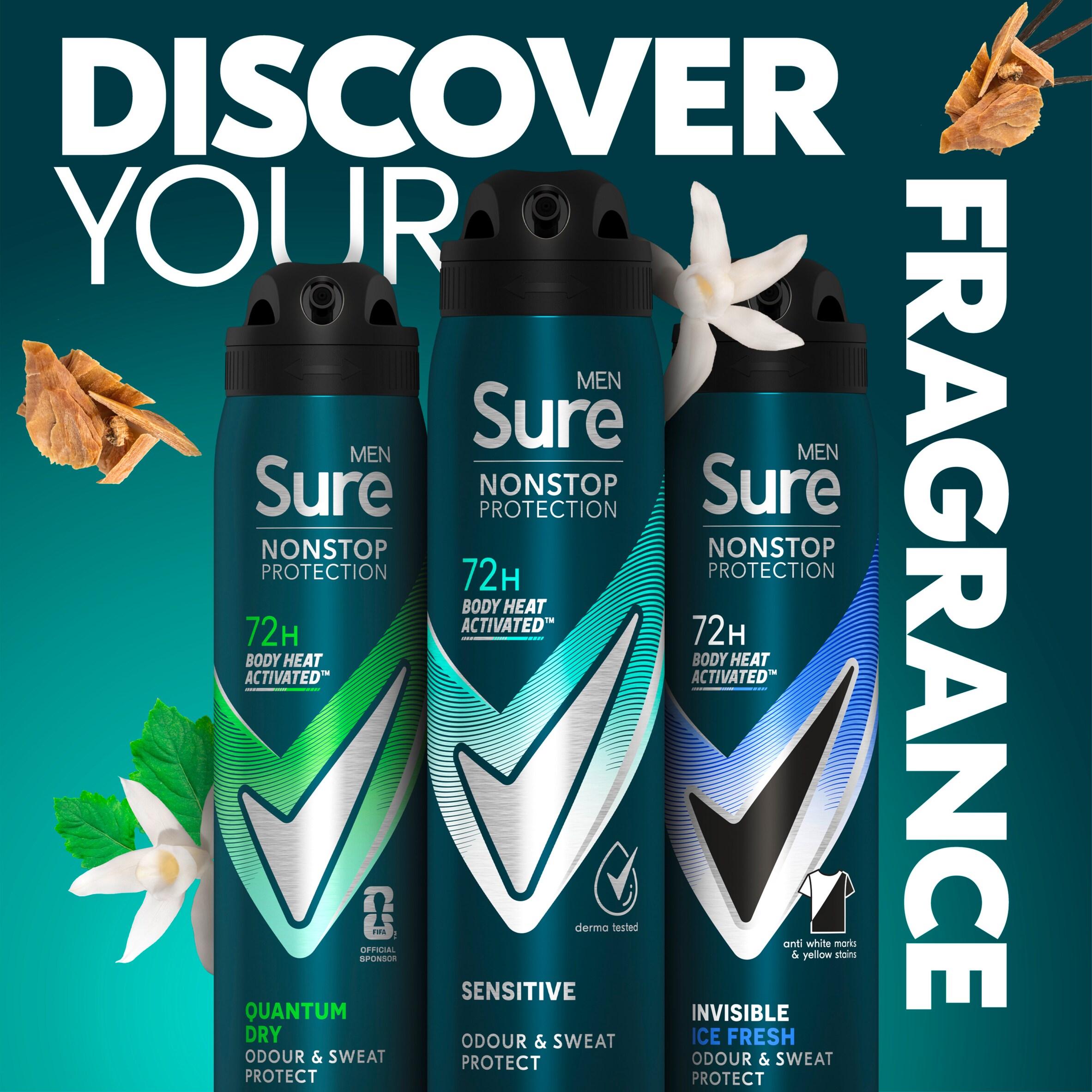 Sure Men Sensitive 72h Nonstop Protection Antiperspirant Deodorant 250ml thumbnail 5