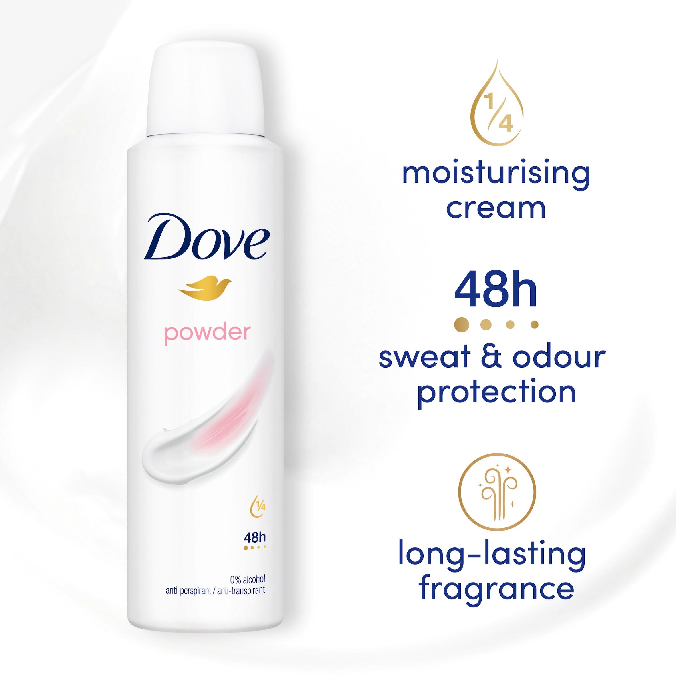 Dove Women Powder 48h Antiperspirant Deodorant 150ml thumbnail 3