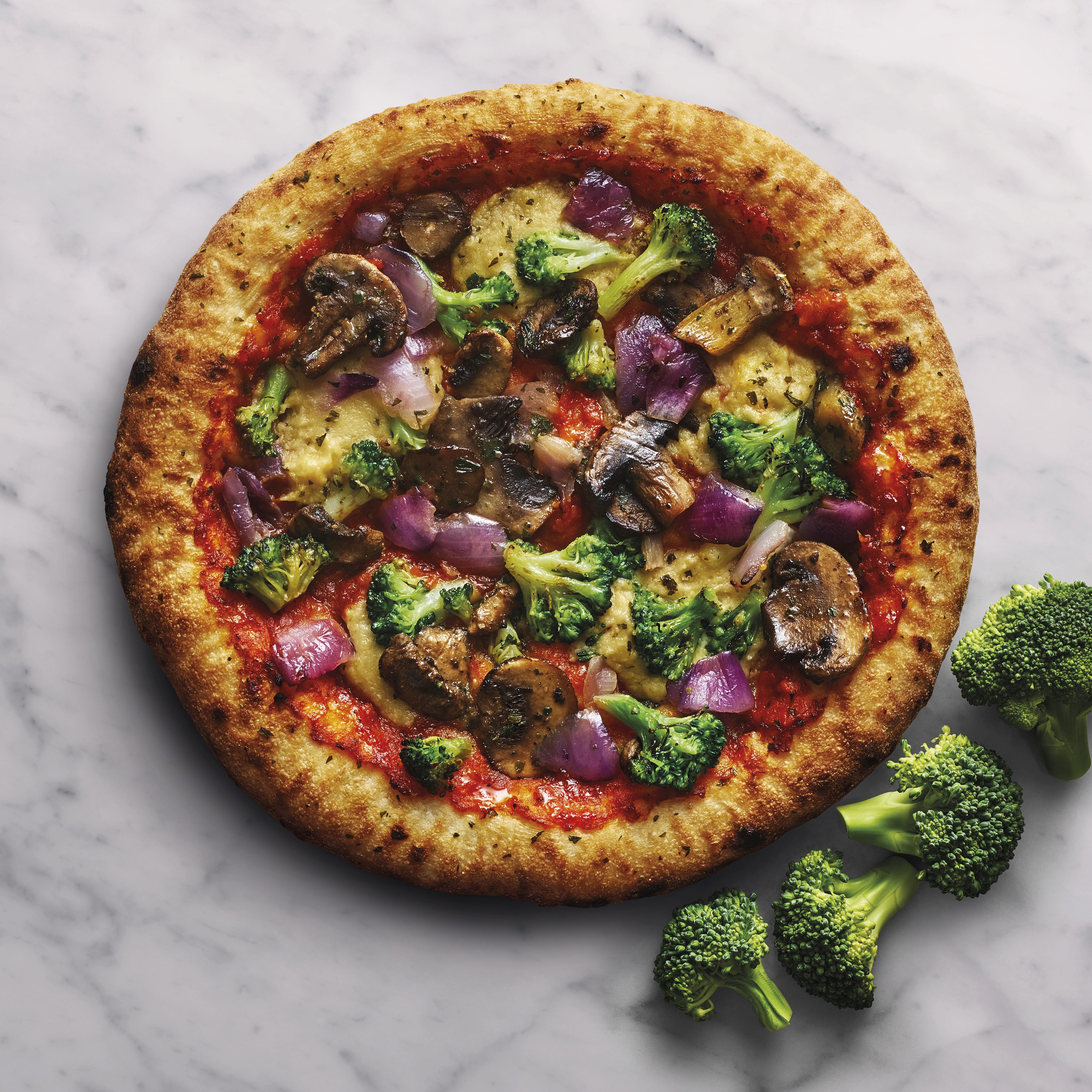 Crosta & Mollica Vegana Sourdough Pizza Broccoli Red Onion, Mushroom & Chickpea 502g thumbnail 2