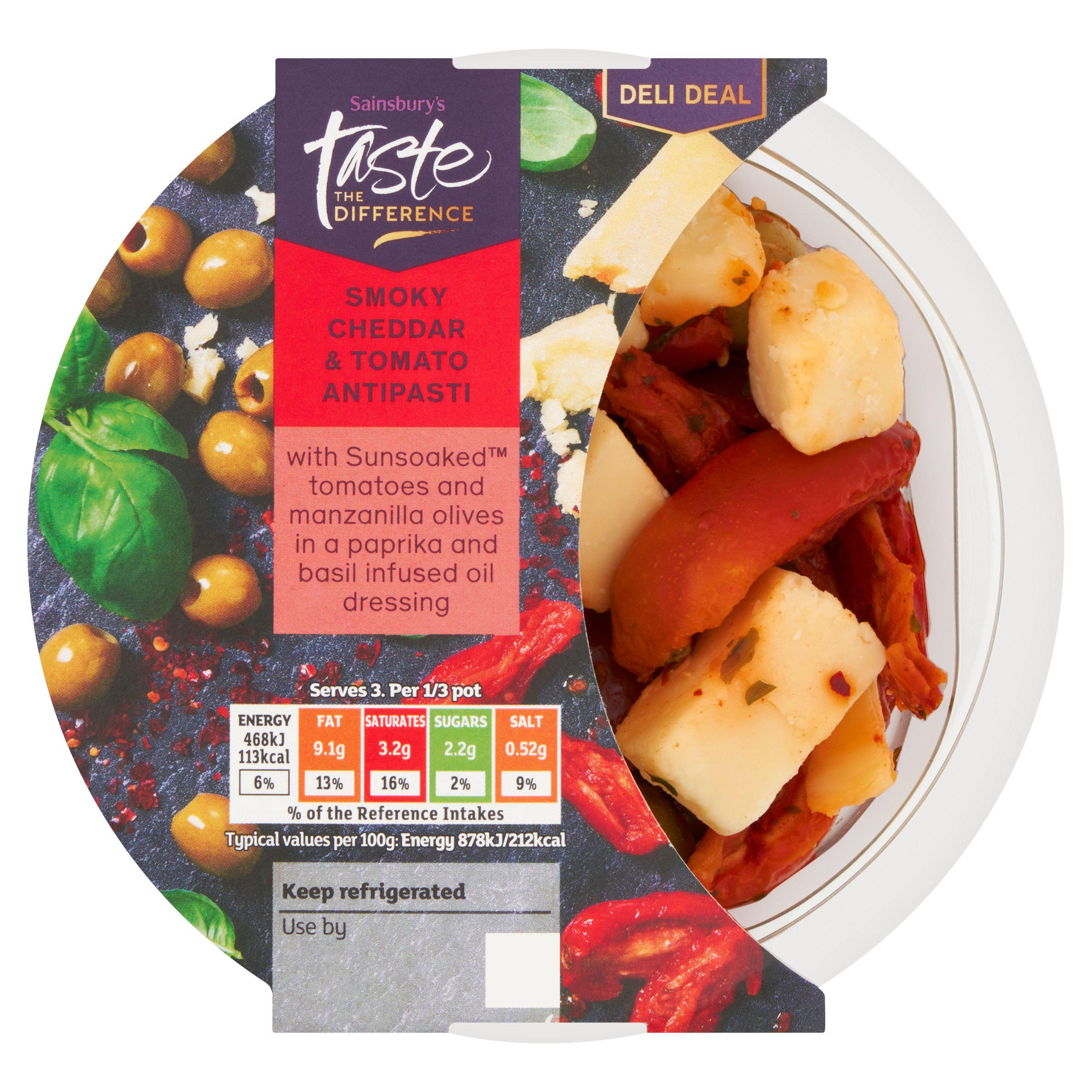 Sainsbury's Smoky Cheddar & Tomato Antipasti, Taste the Difference 160g