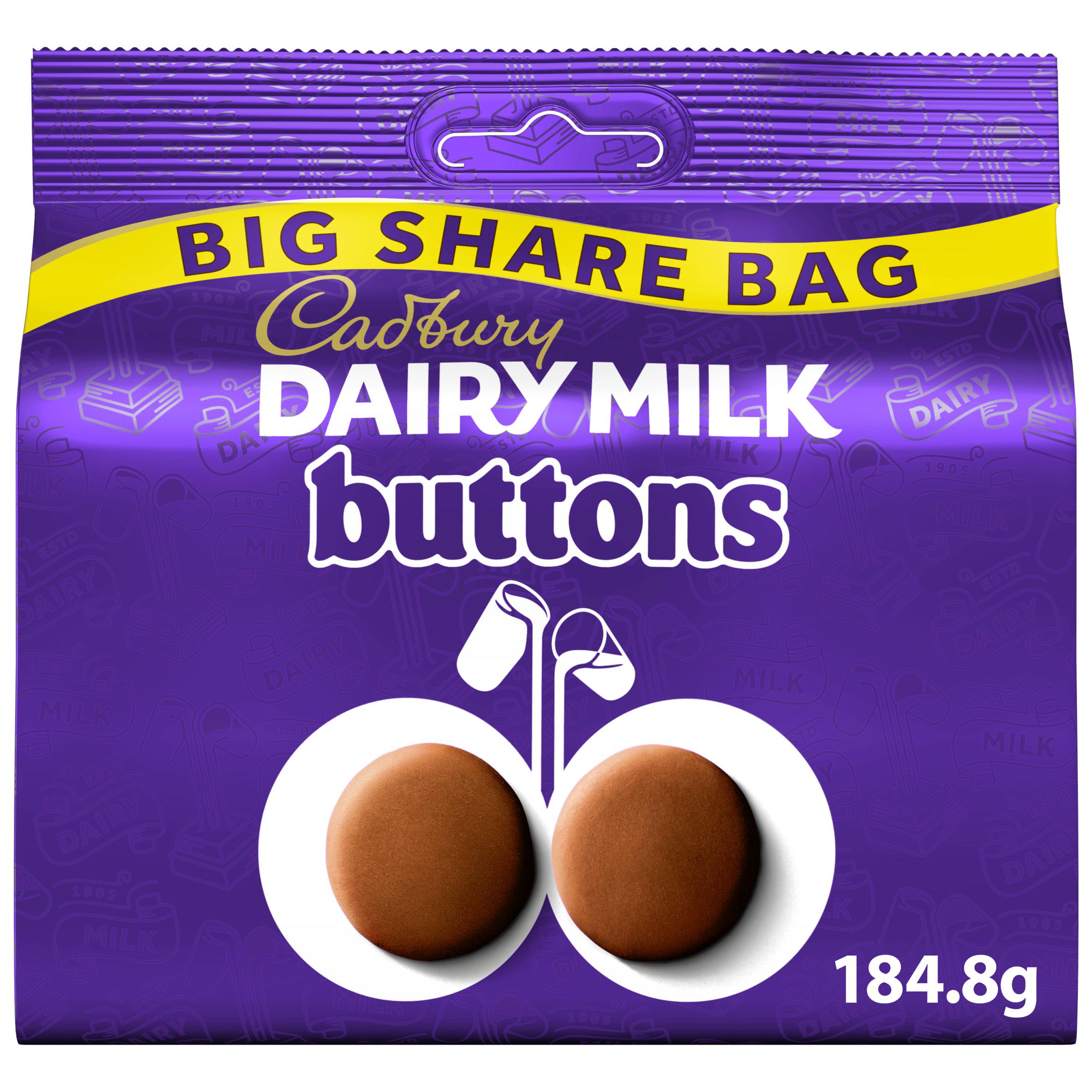 Cadbury Dairy Milk Giant Buttons 175G
